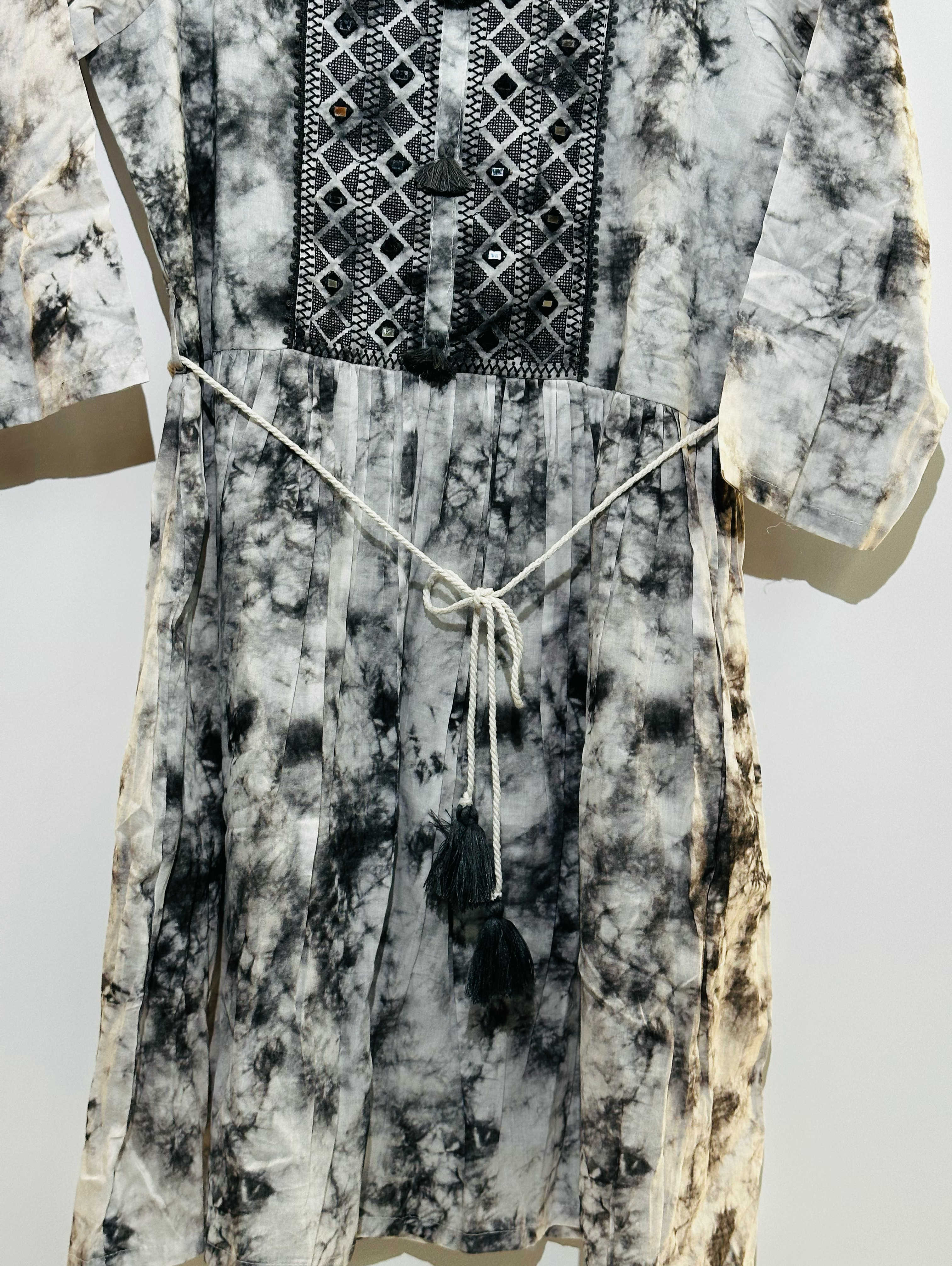 Image of Mull Cotton Tie- Dye Tunics - With Embroidery