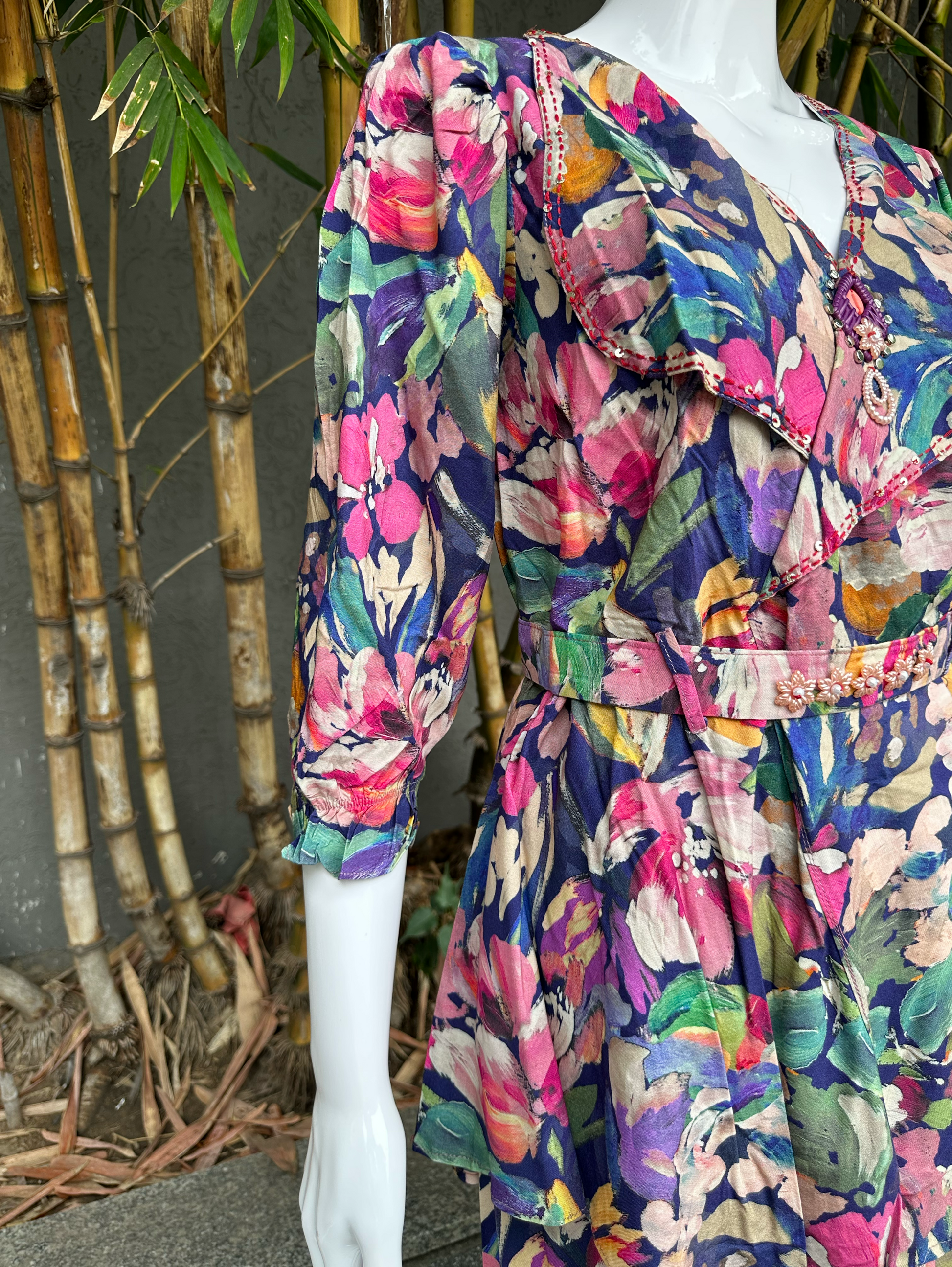 Rayon Print with Hand work Coords