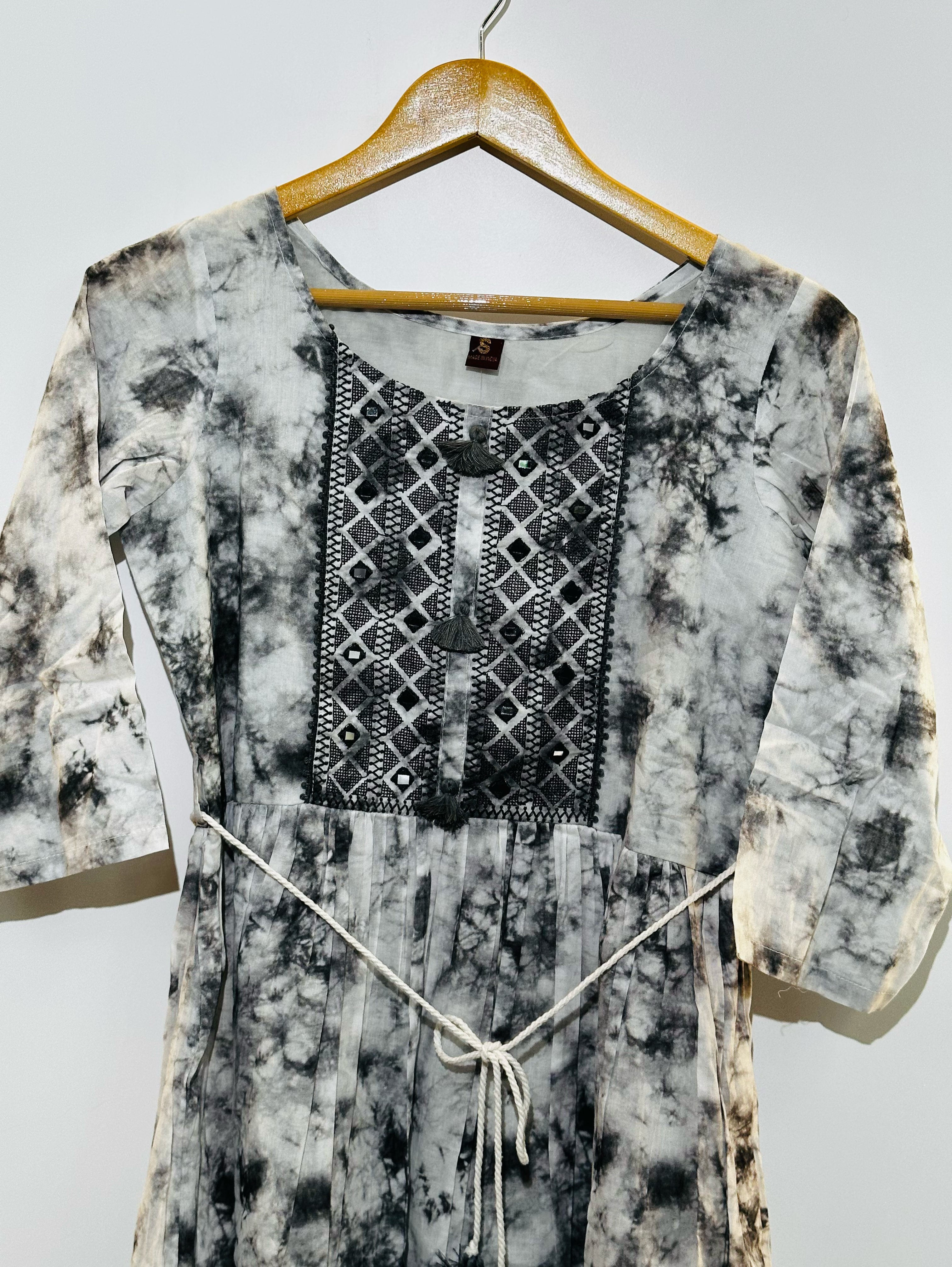 Image of Mull Cotton Tie- Dye Tunics - With Embroidery