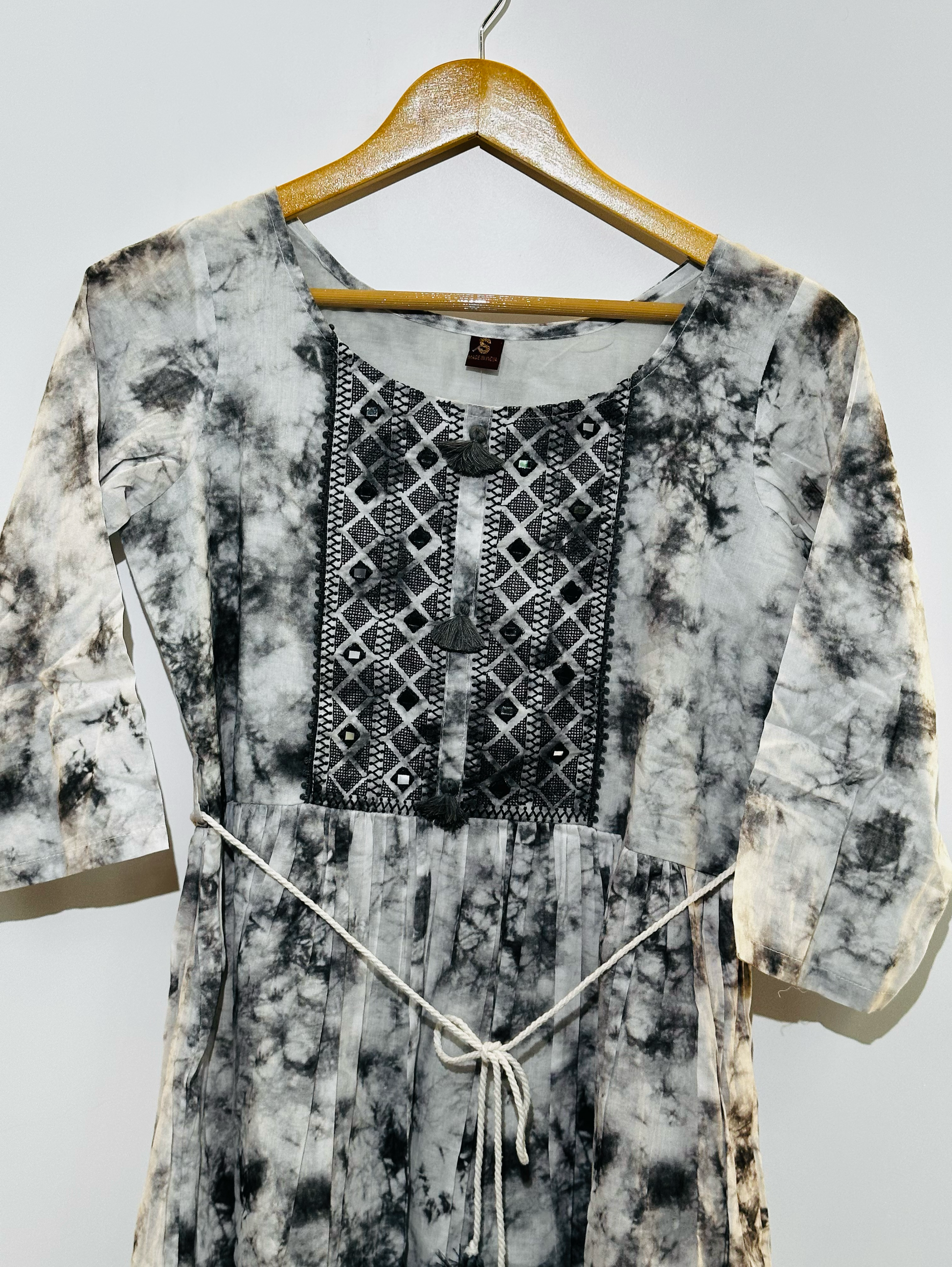 Mull Cotton Tie- Dye Tunics - With Embroidery