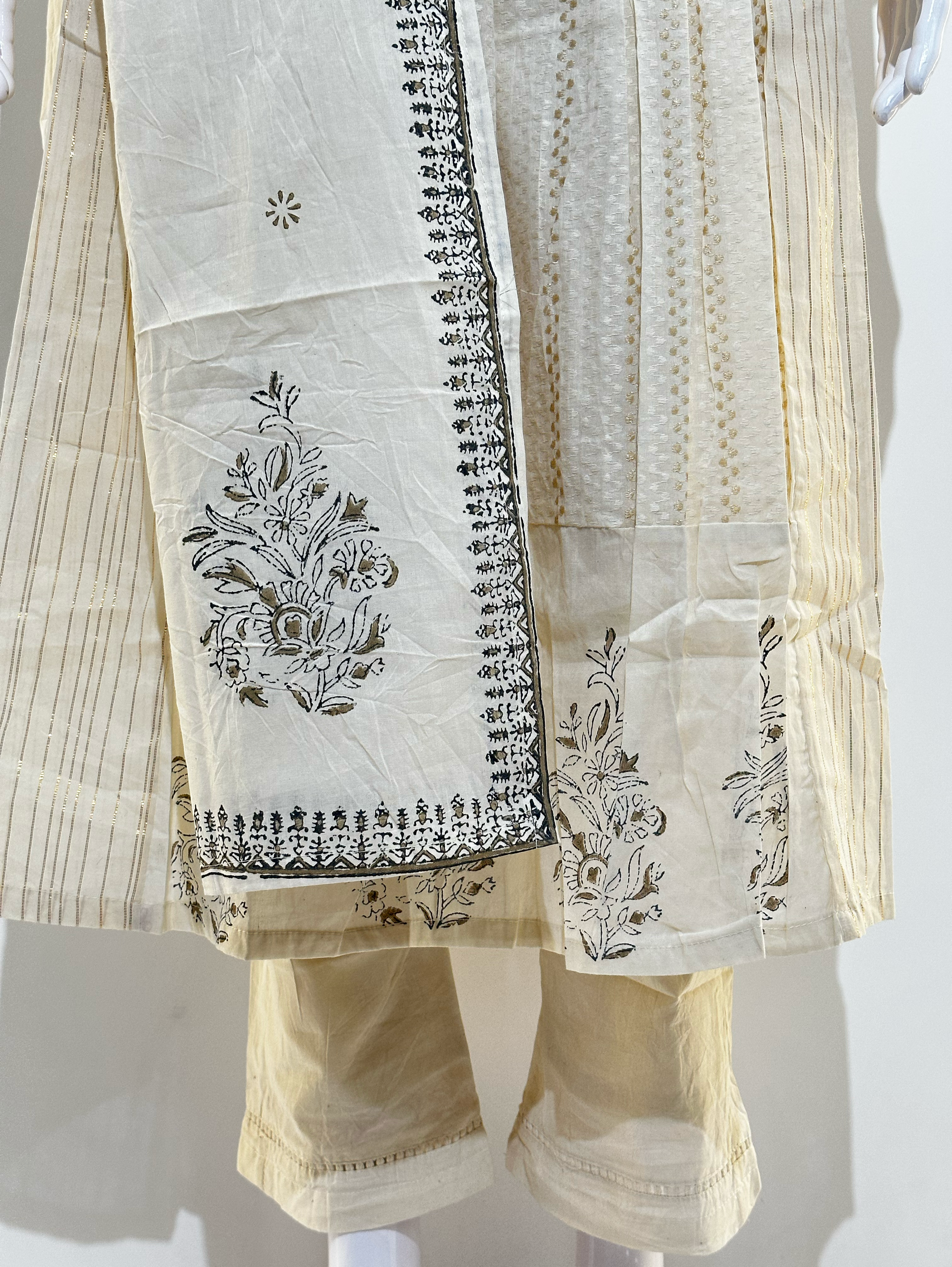Cotton Embroidery kurti Set - 3 Piece