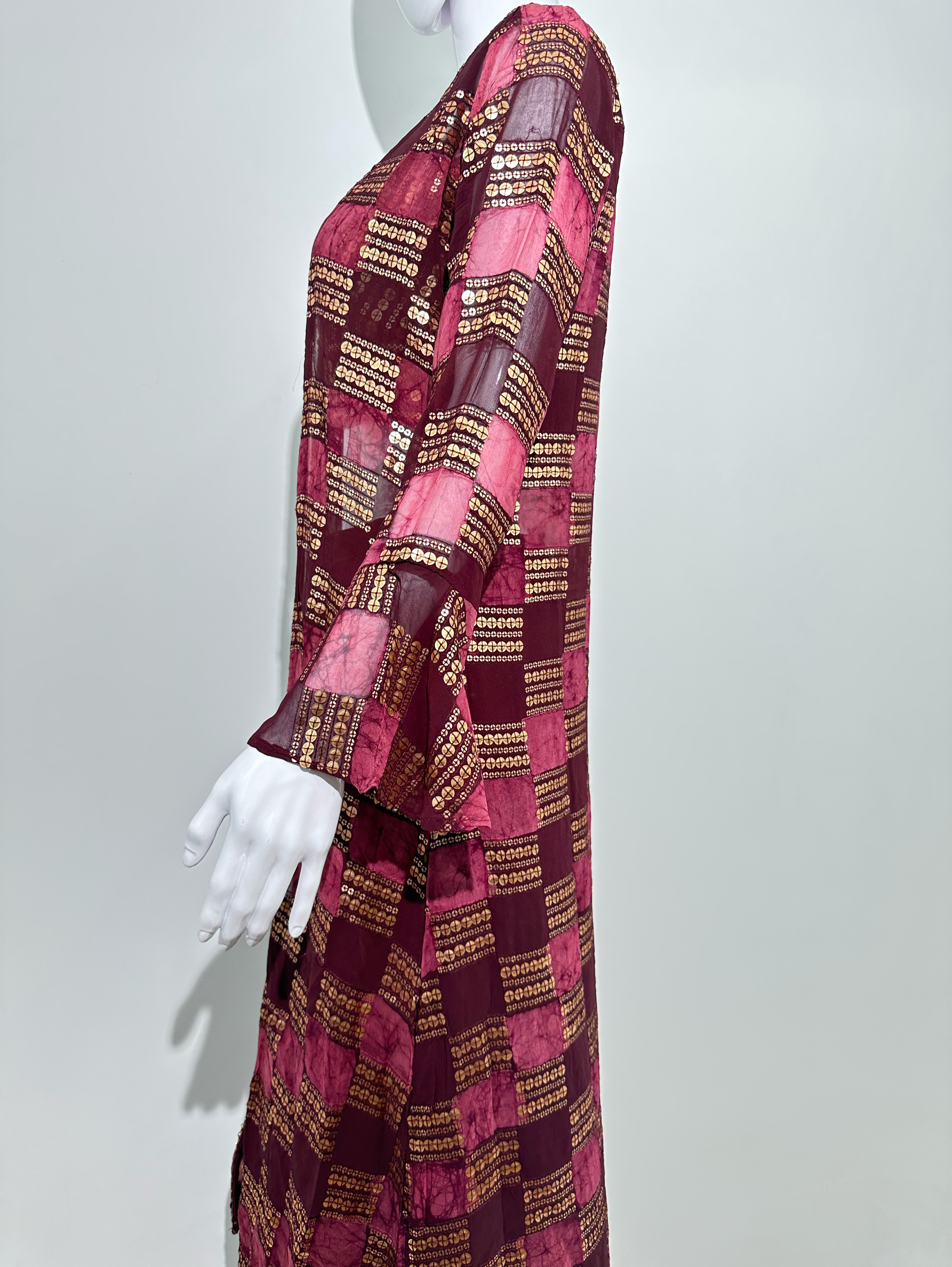 Image of Red Georgette Three Piece Set