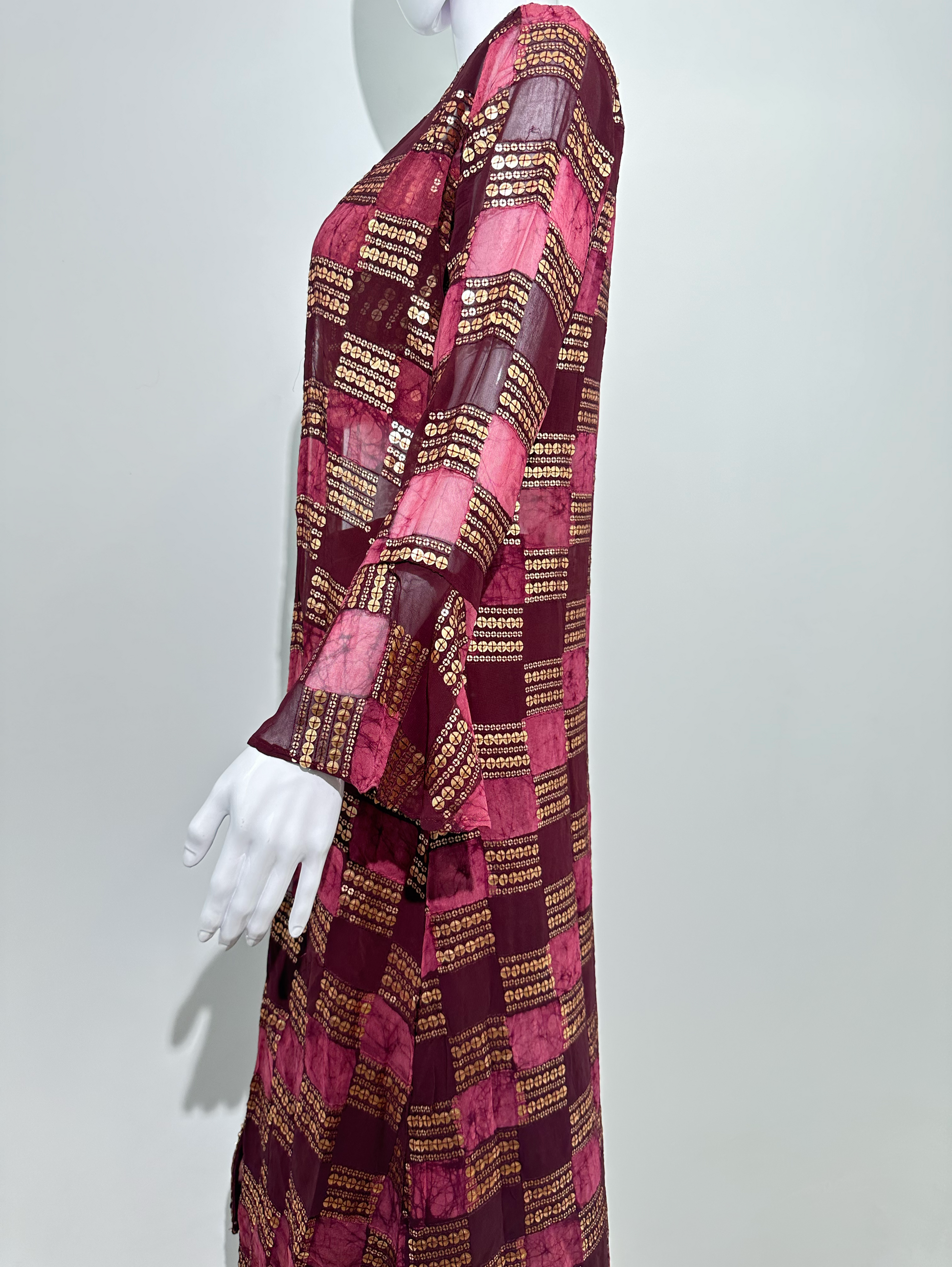 Red Georgette Three Piece Set