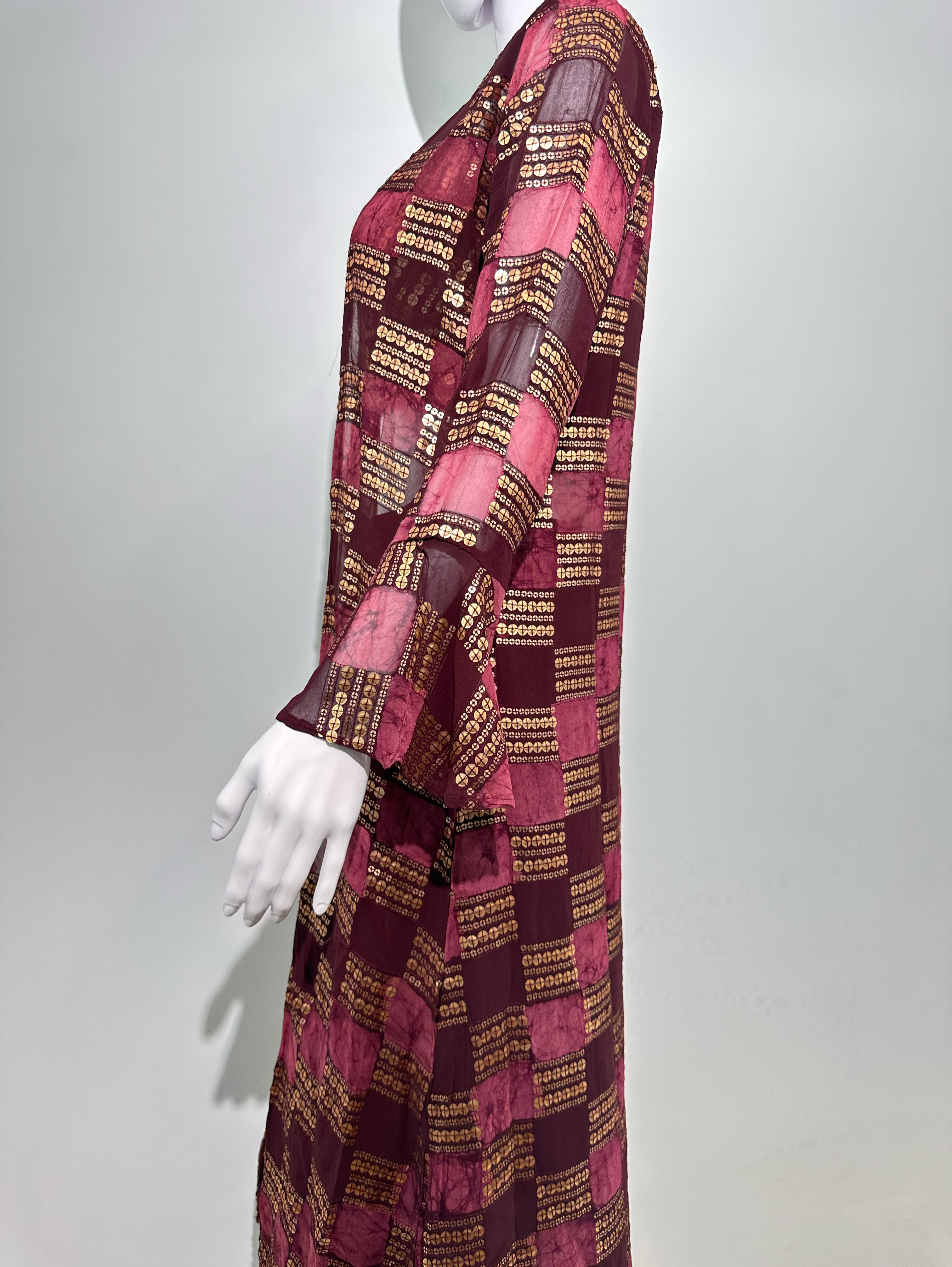 Image of Red Georgette Three Piece Set