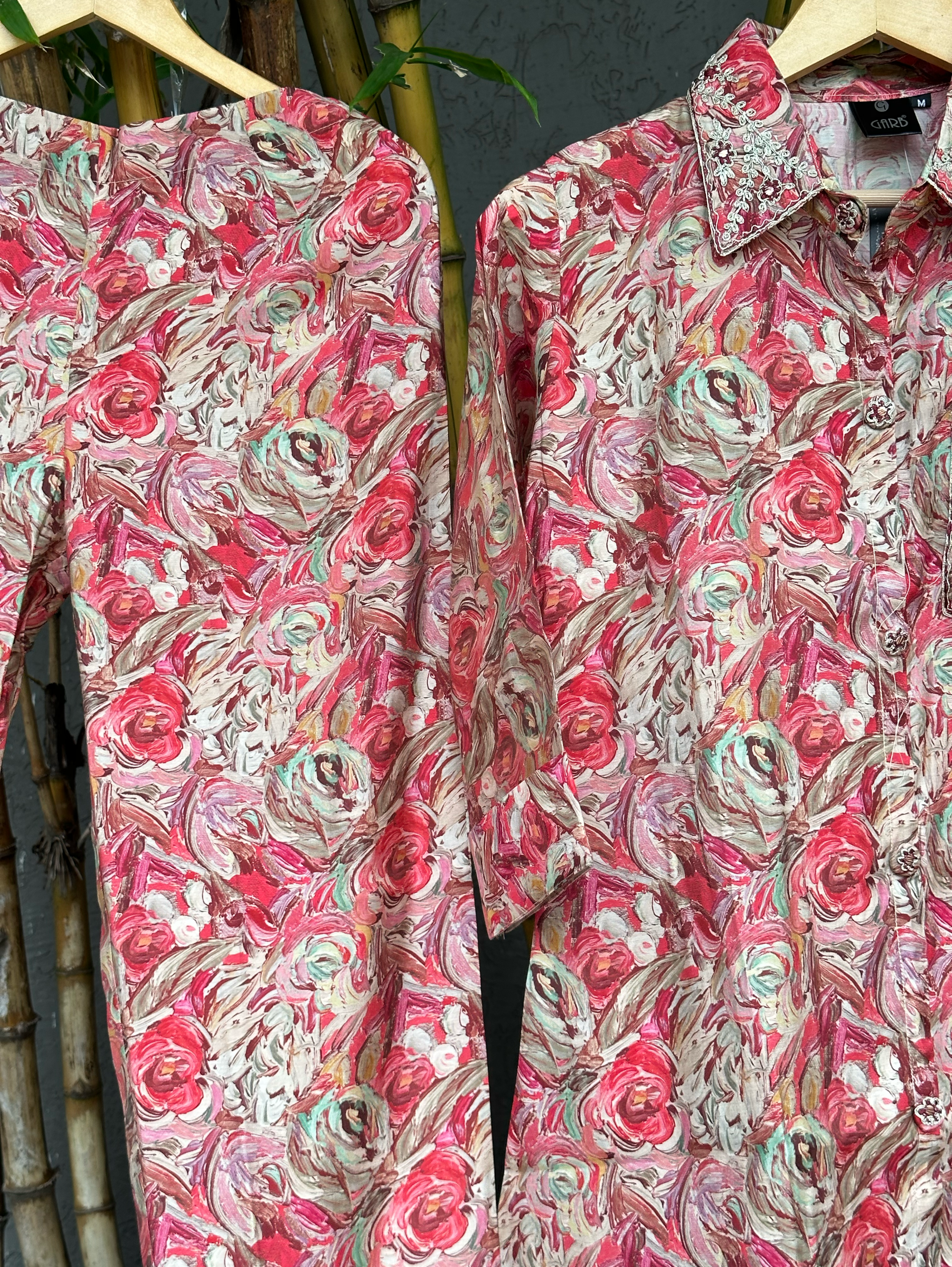 Image of Muslin with Complete Embroidery work