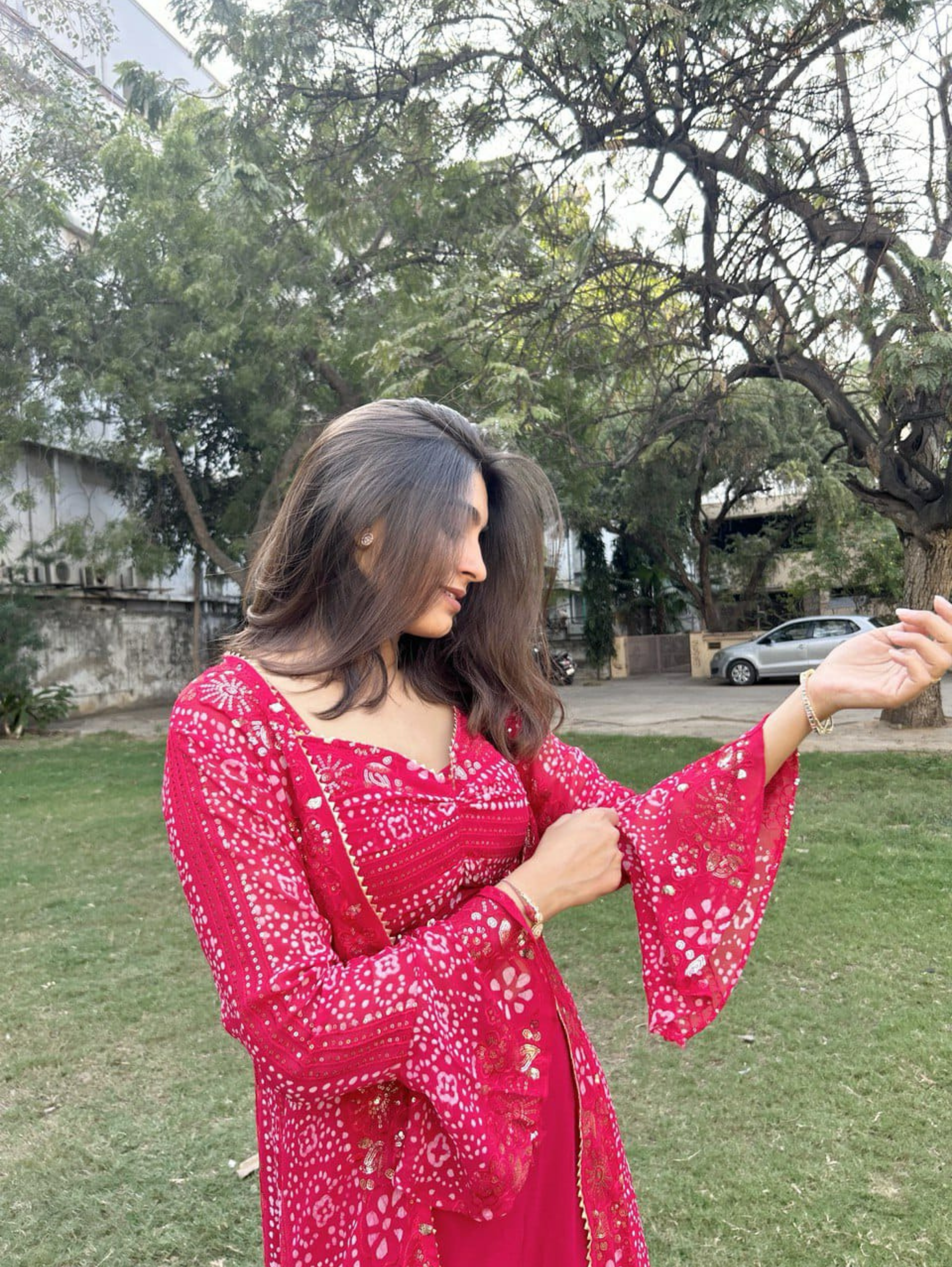 Image of Designer Georgette Traditional 3 Piece