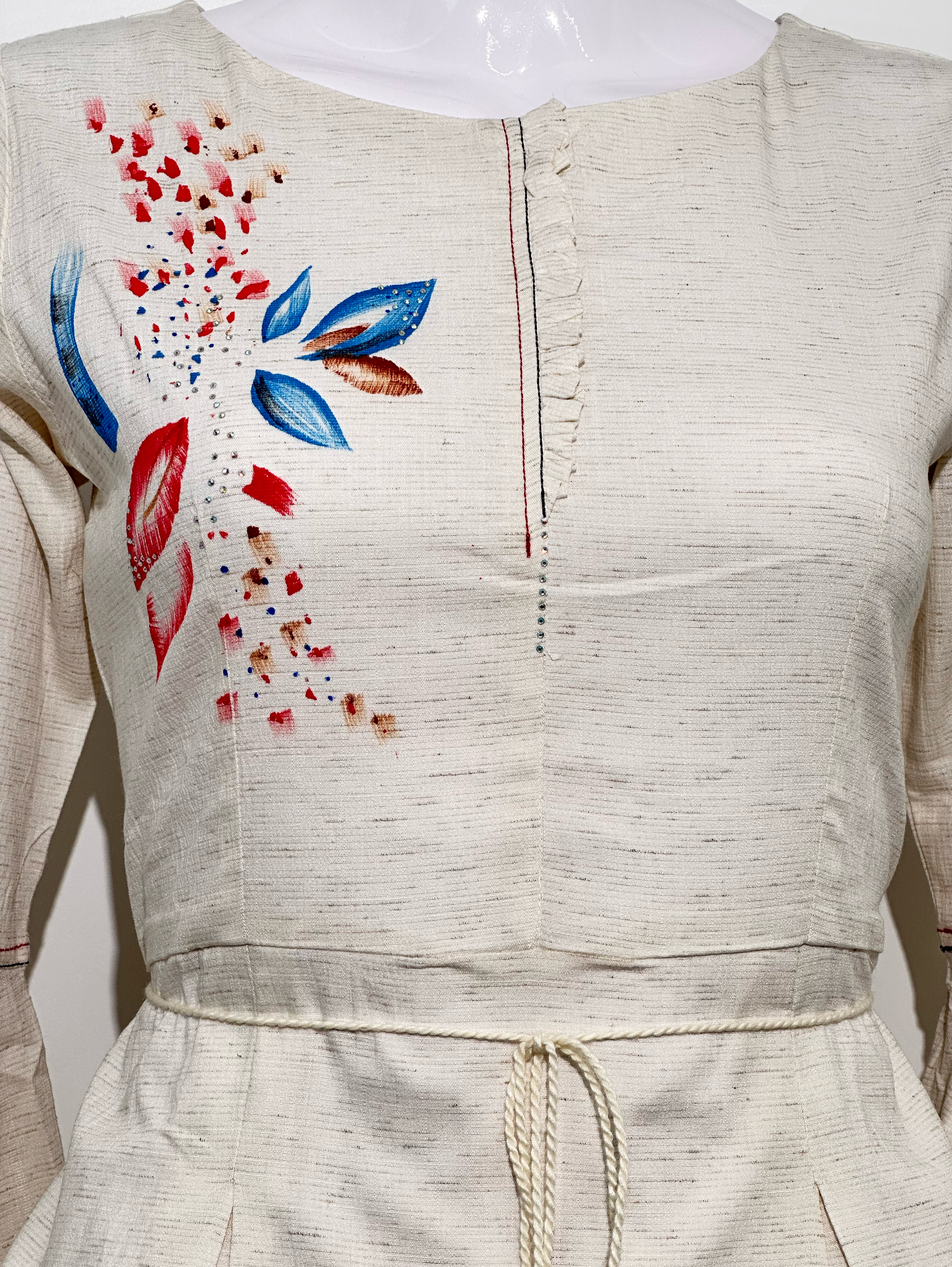 Block print Lycra stretchable  - with Dori Belt