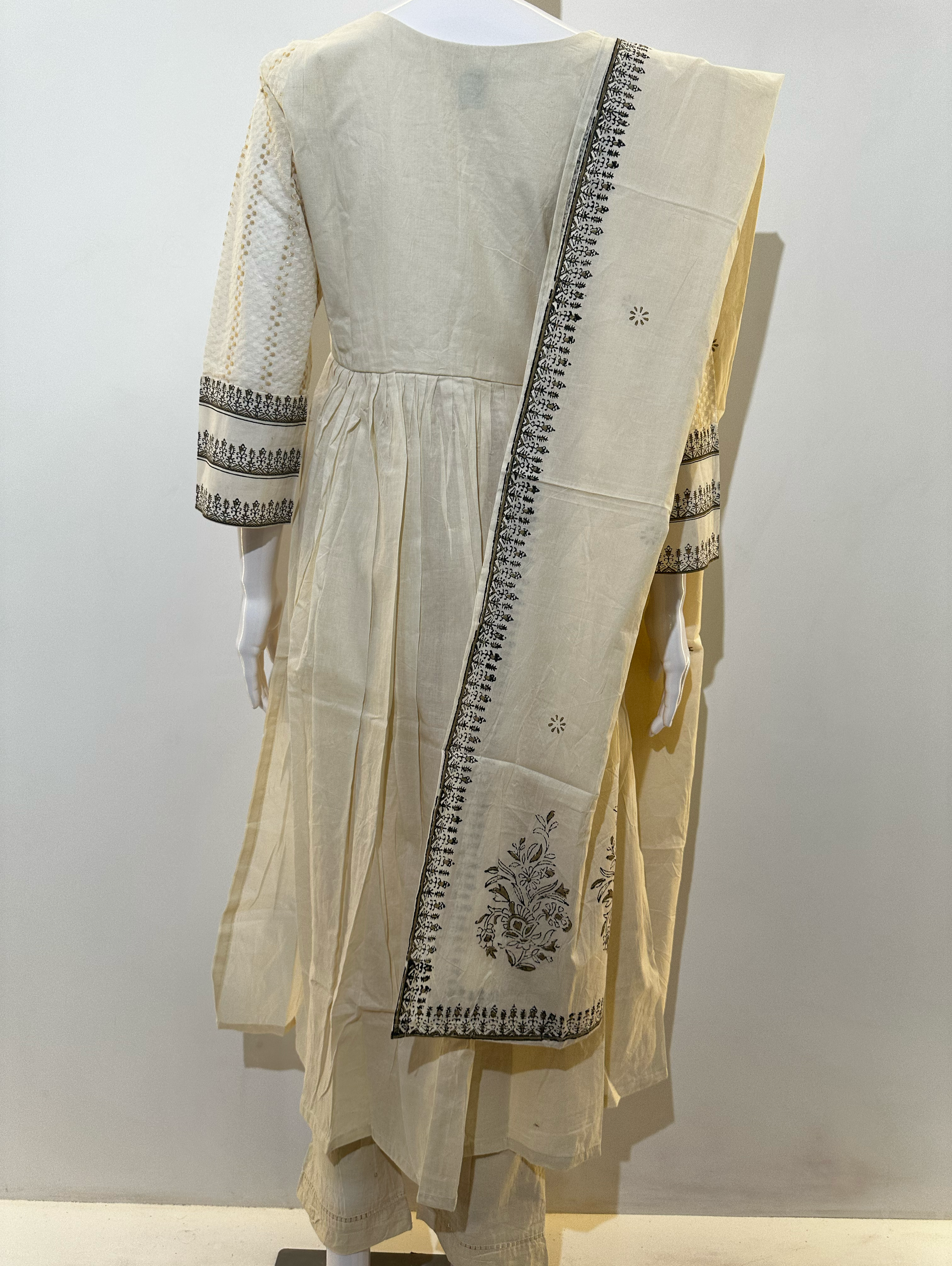 Cotton Embroidery kurti Set - 3 Piece