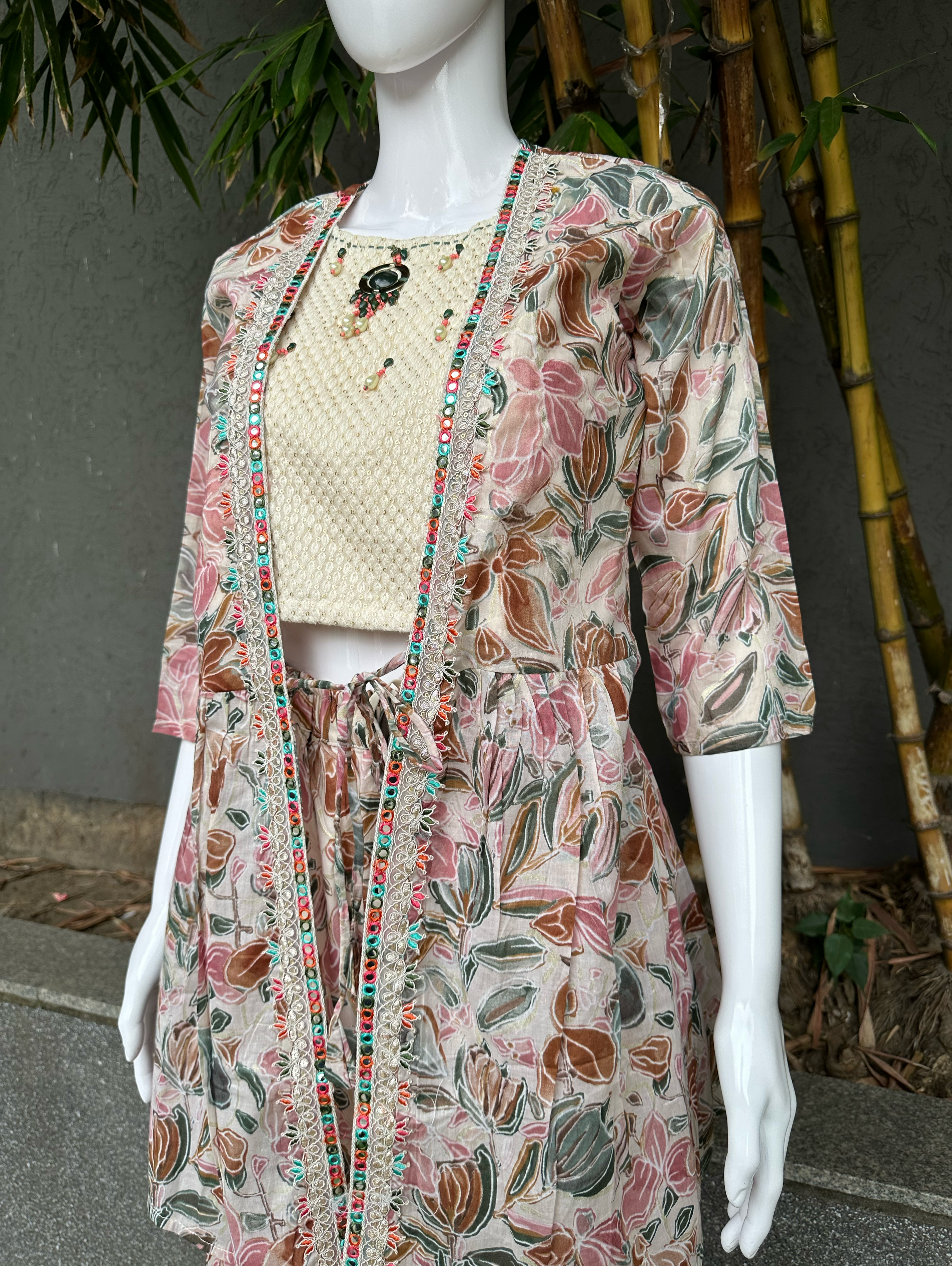 Image of Designer Sharara Set with work - 3 Piece