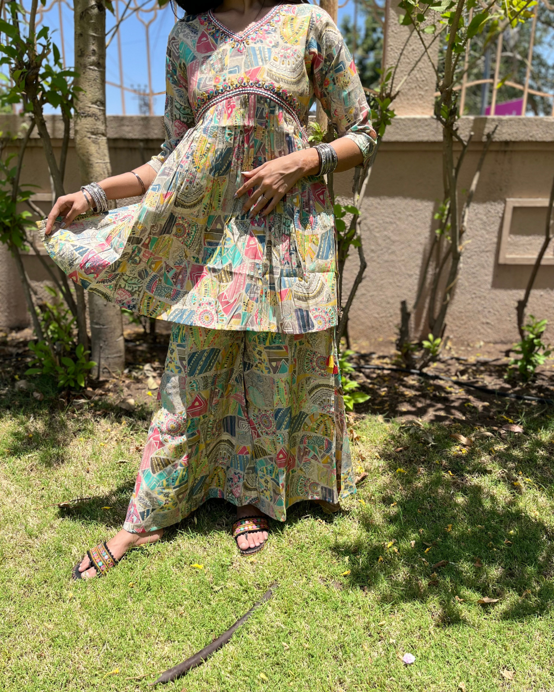 Muslin Multi Print Coord Set - 2 Piece
