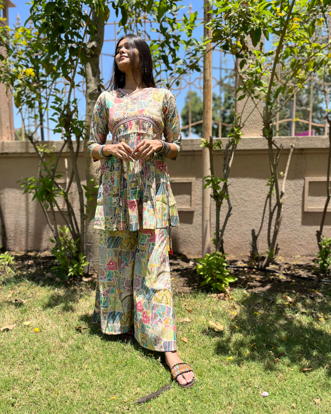 Muslin Multi Print Coord Set - 2 Piece