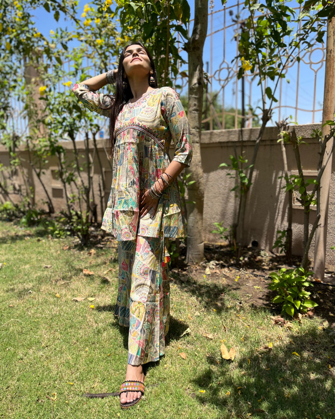 Muslin Multi Print Coord Set - 2 Piece