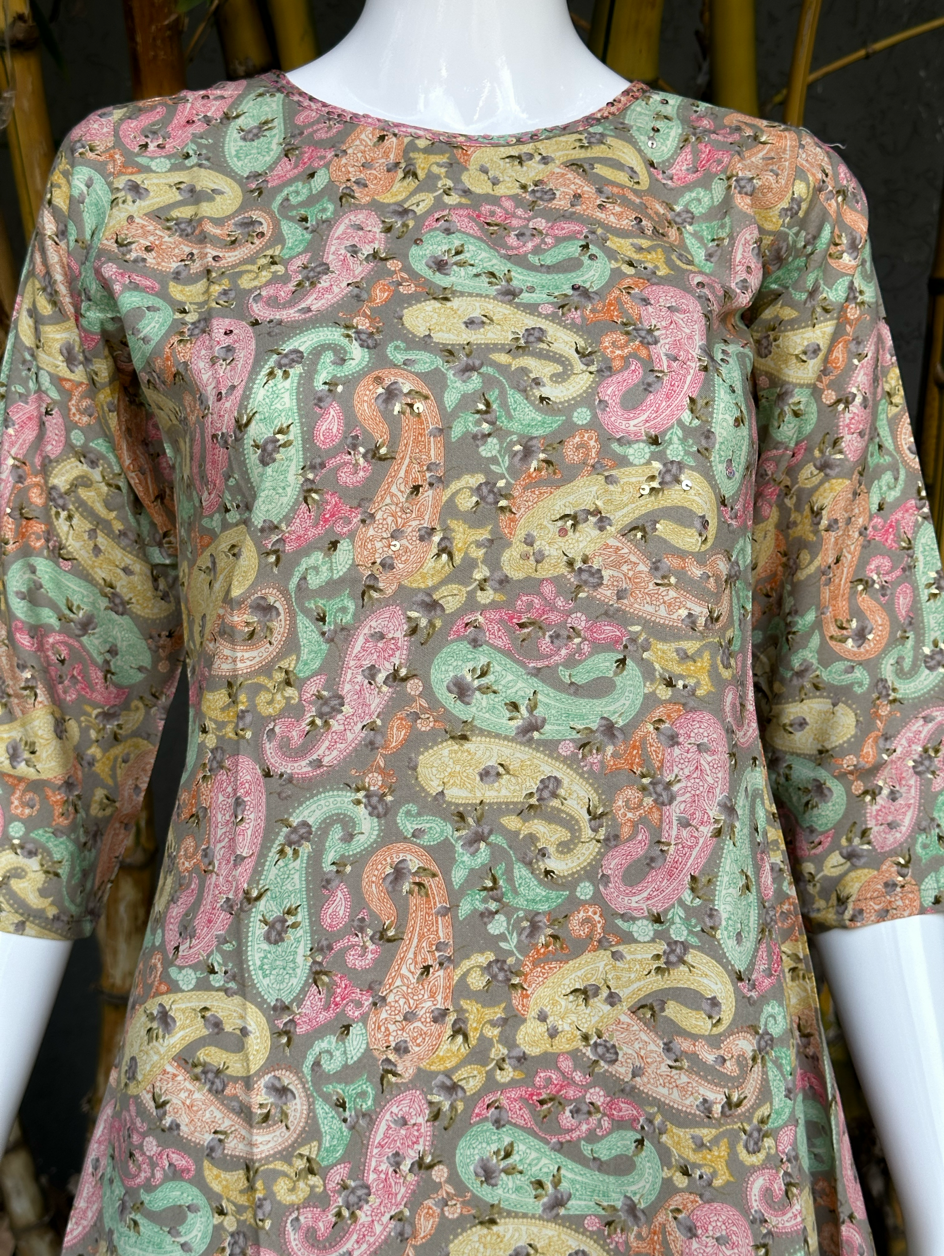 Rayon Print with Sequence work Tunic