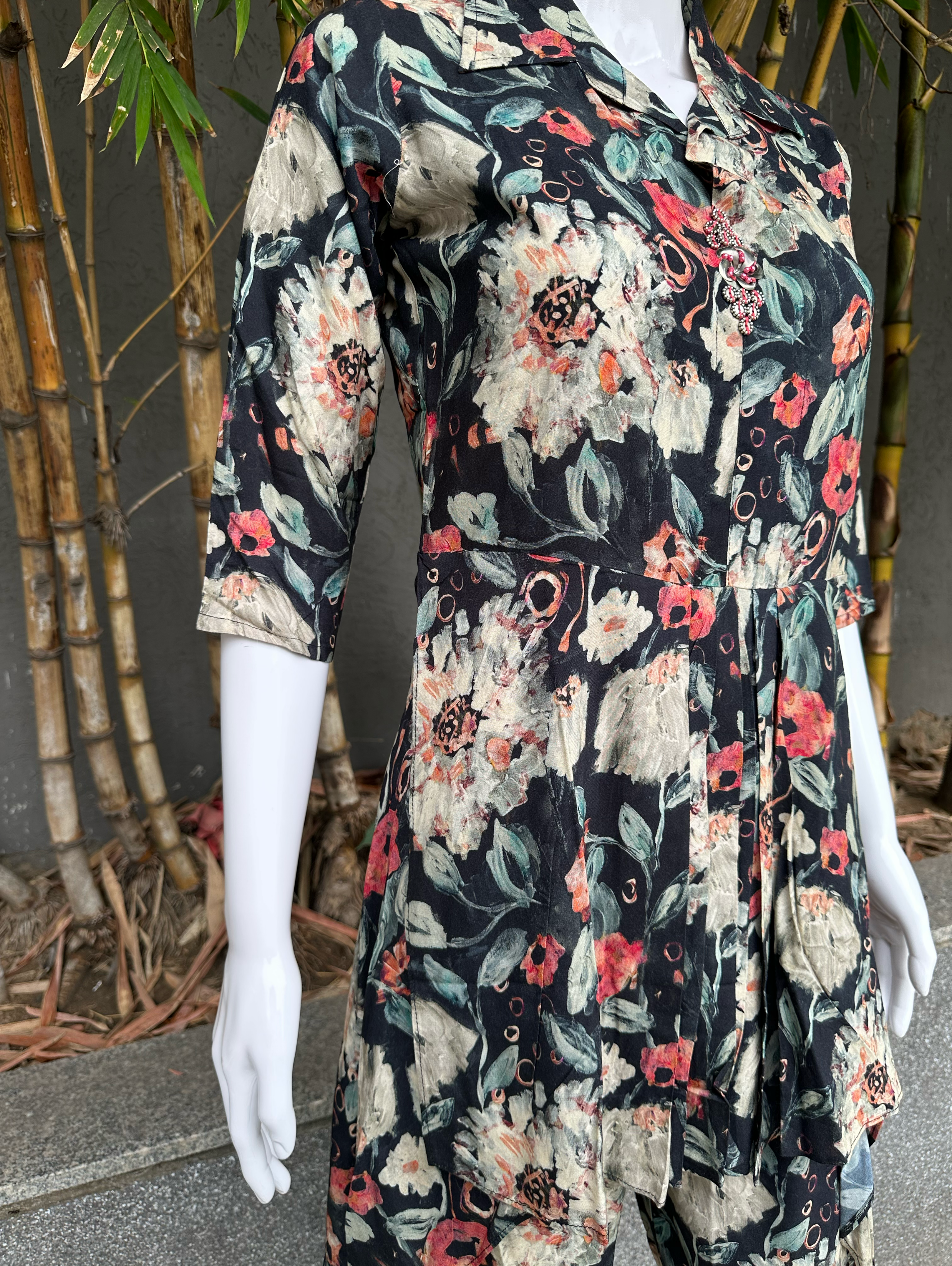 Image of Rayon Flower with work Coords