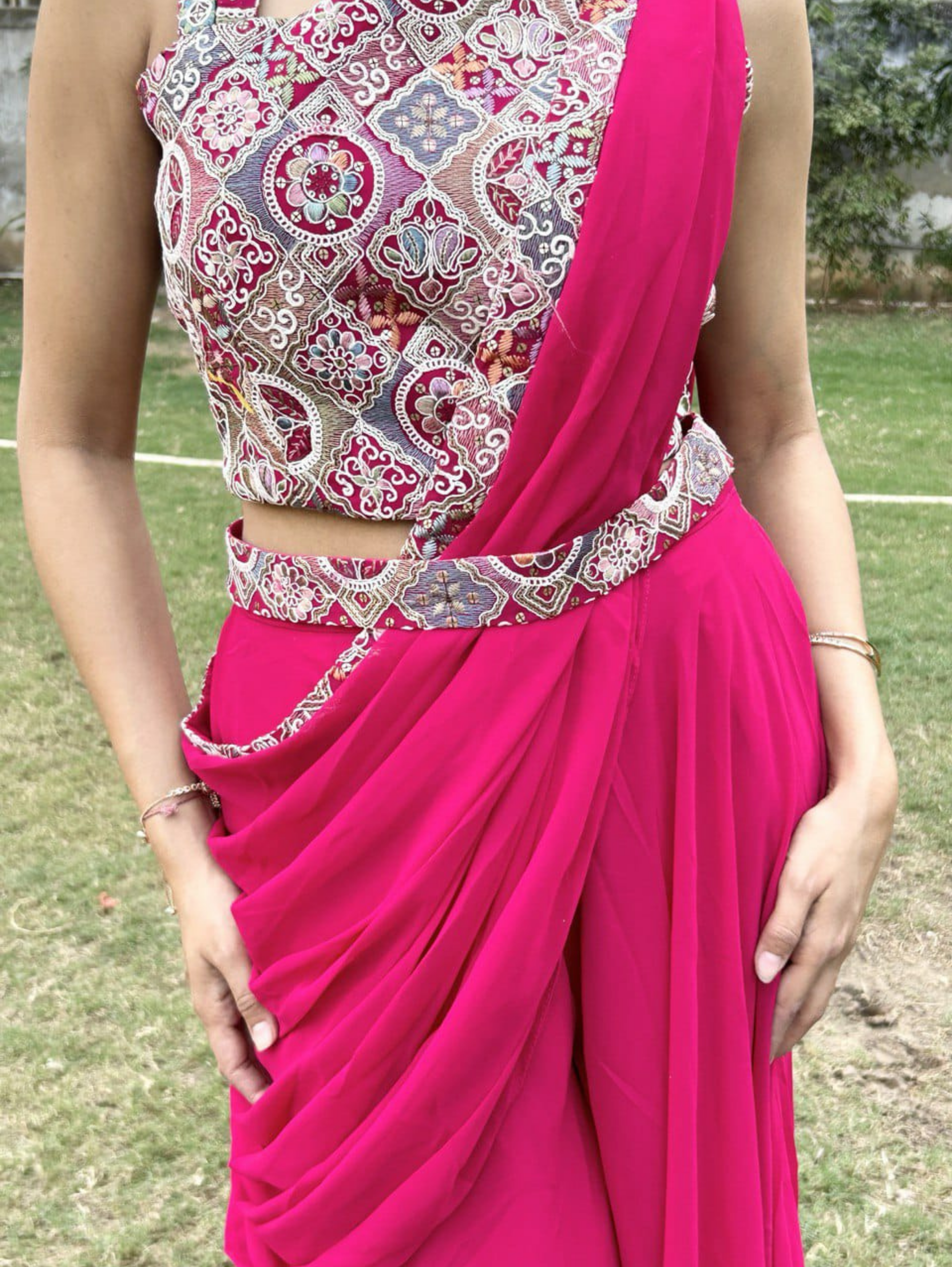 Image of Designer Georgette Traditional 3 Piece