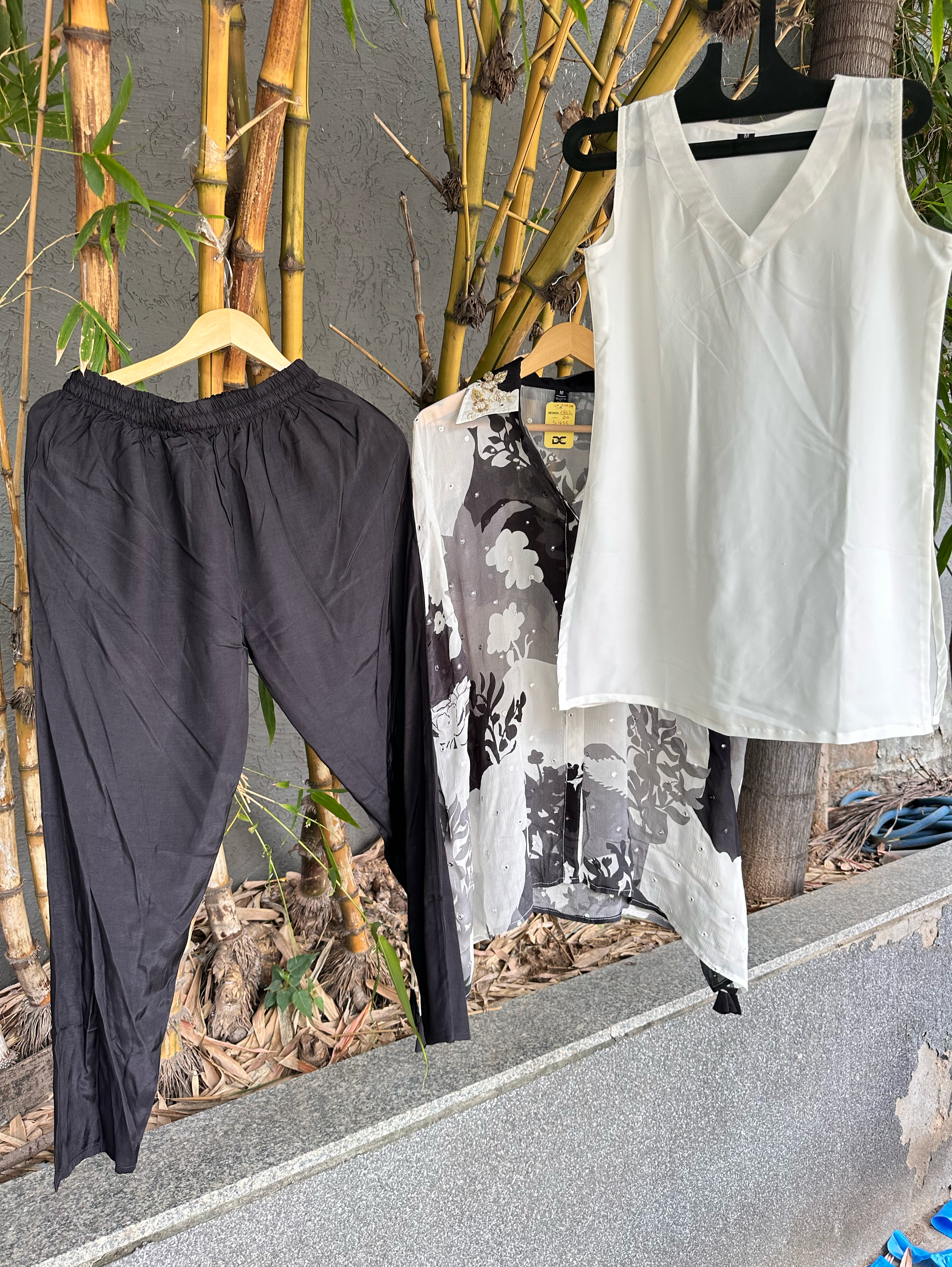 Image of The Kaftan Mirror Embroidary Coords Set - 3 Piece