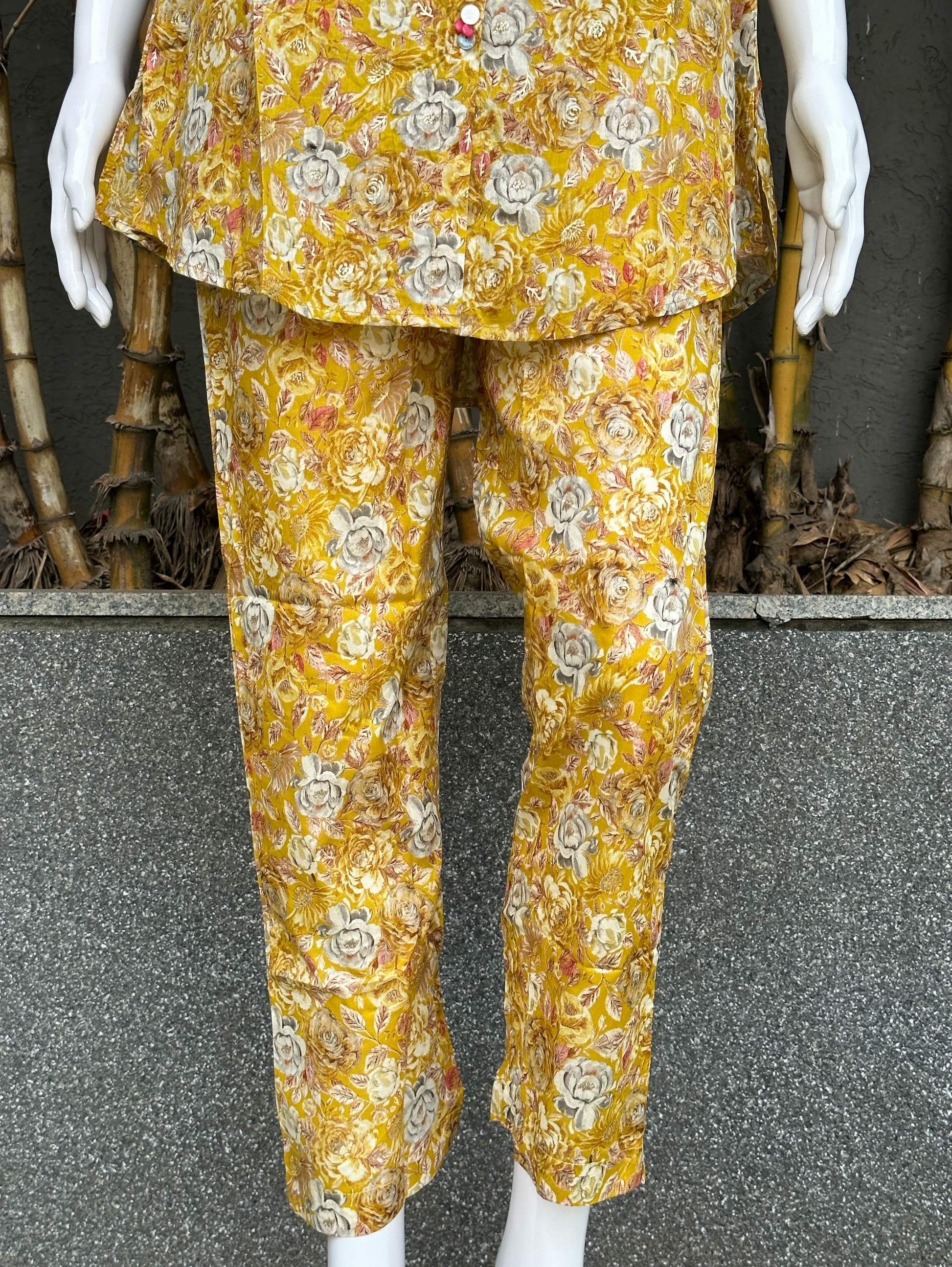 Muslin with Collar and Button work Coords