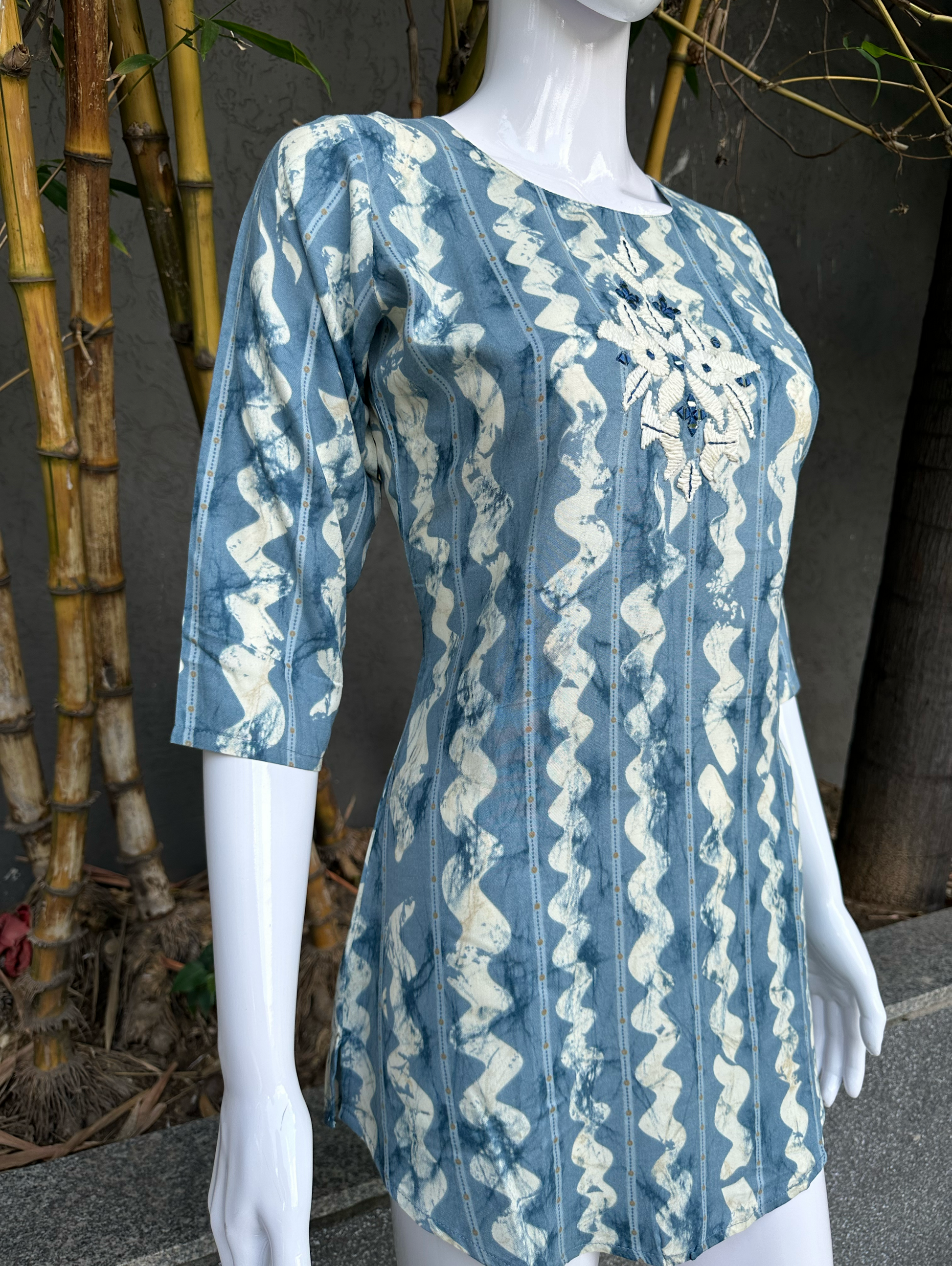 Rayon with Embroidery Mirror work Tunic