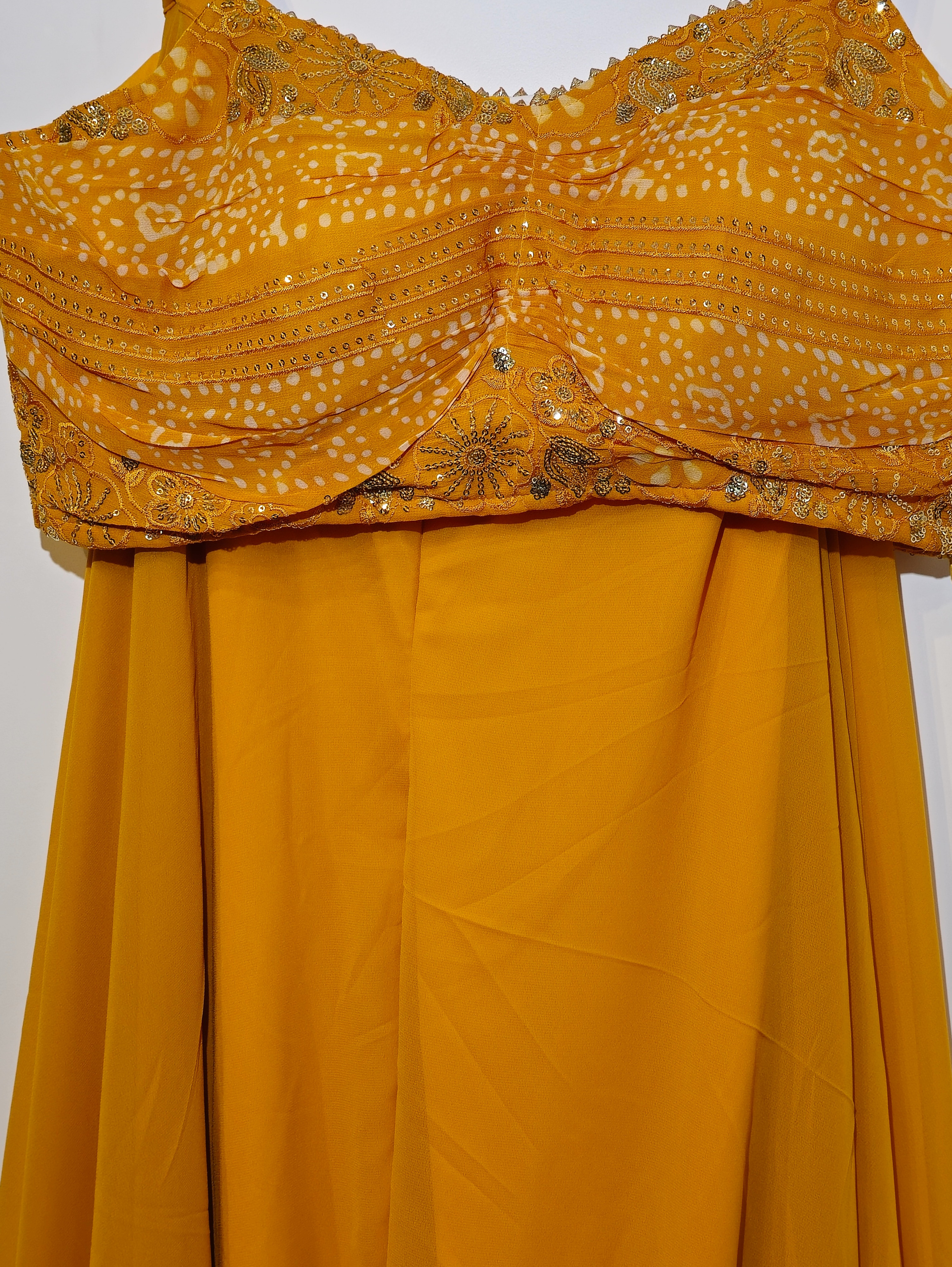 Image of Shrug Style Georgette 3 Piece