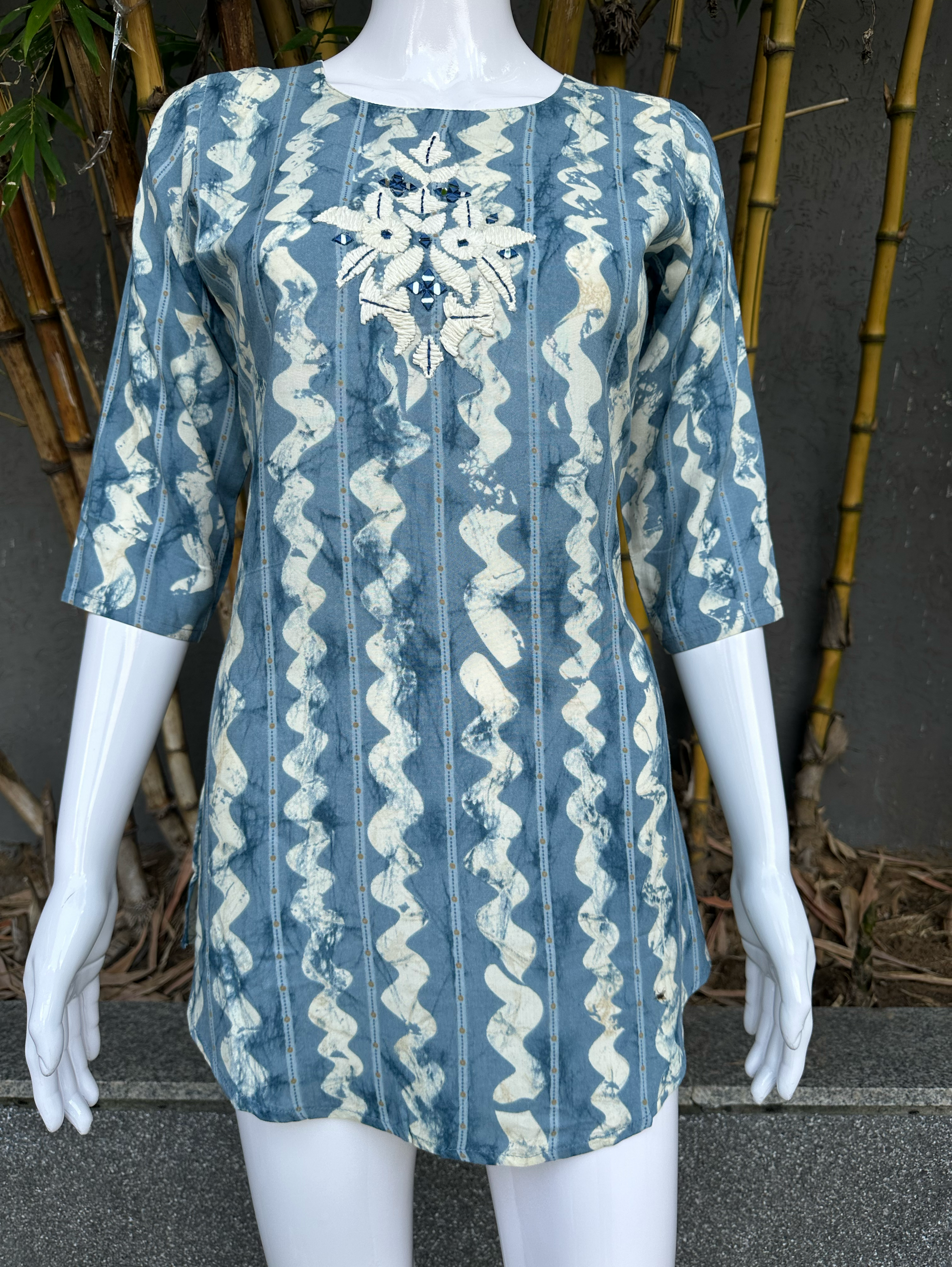 Rayon with Embroidery Mirror work Tunic