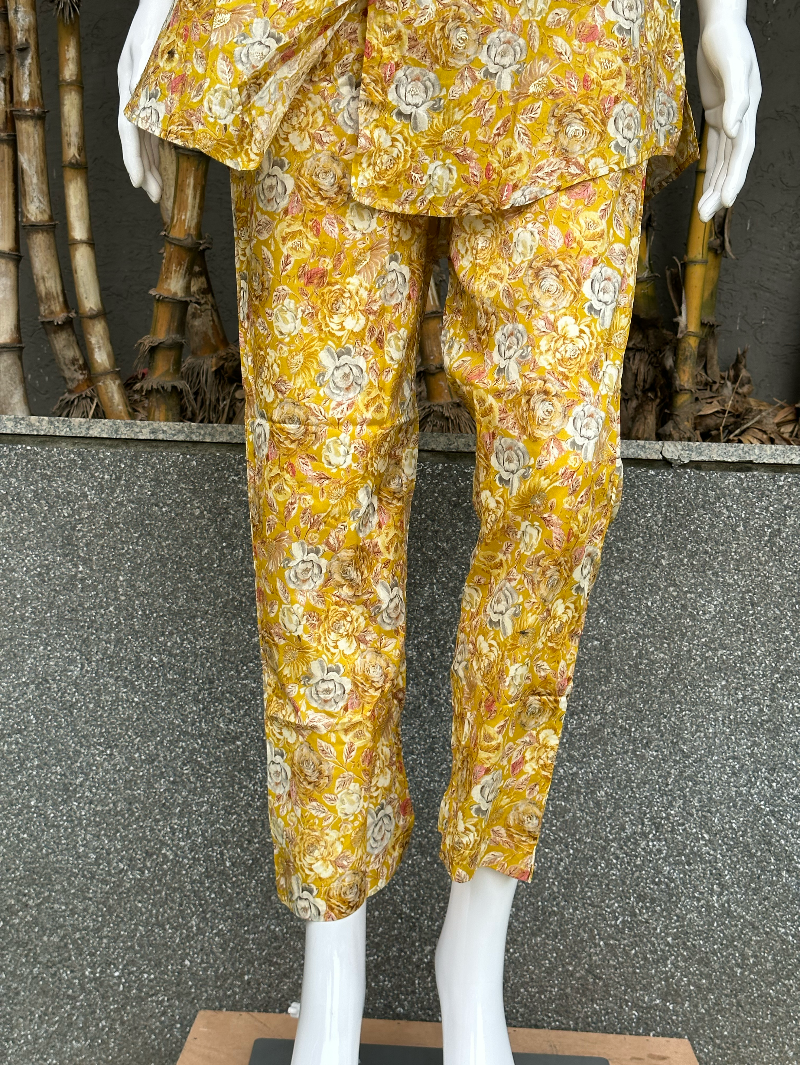 Image of Muslin with Collar and Button work Coords