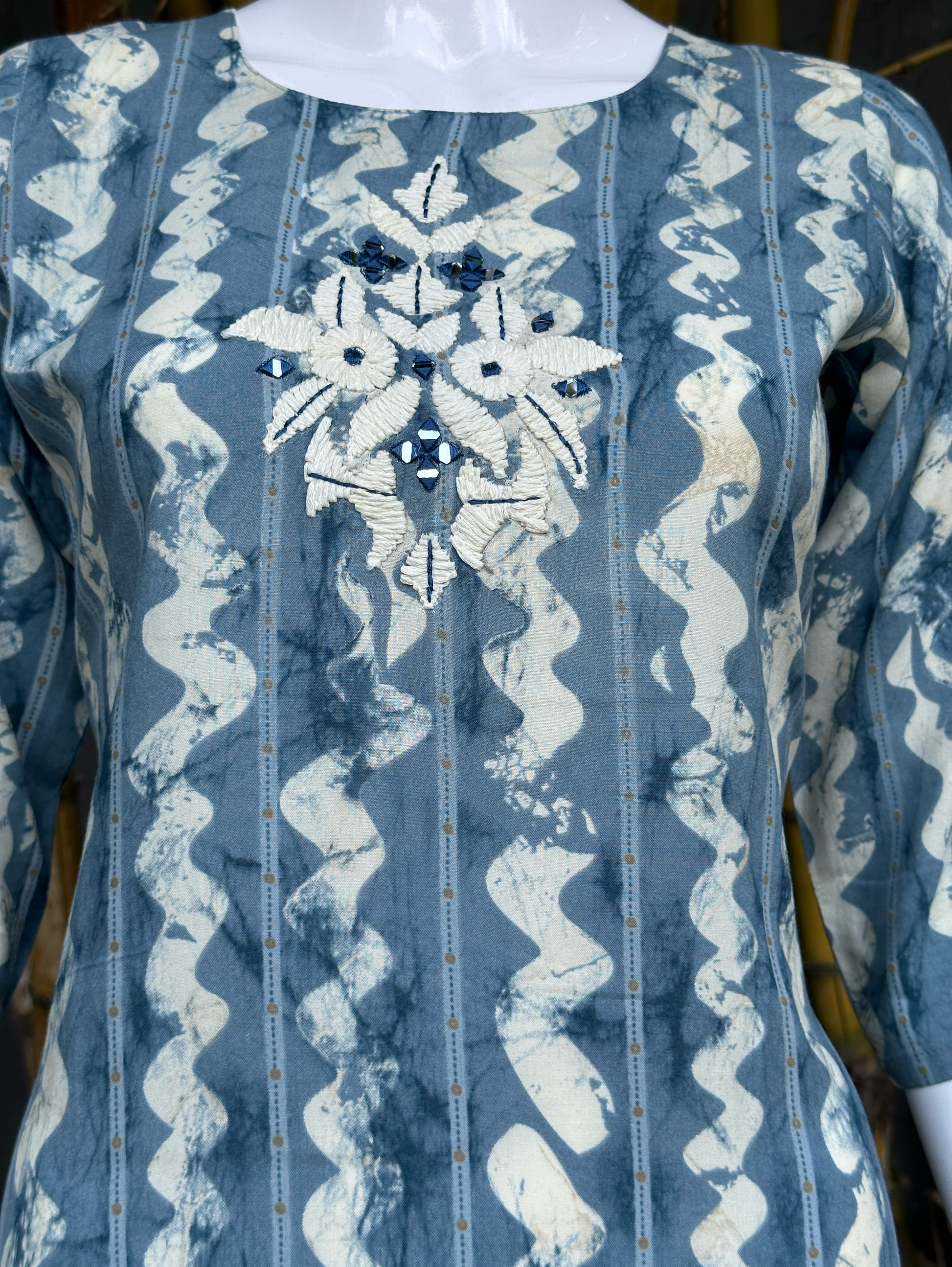 Rayon with Embroidery Mirror work Tunic