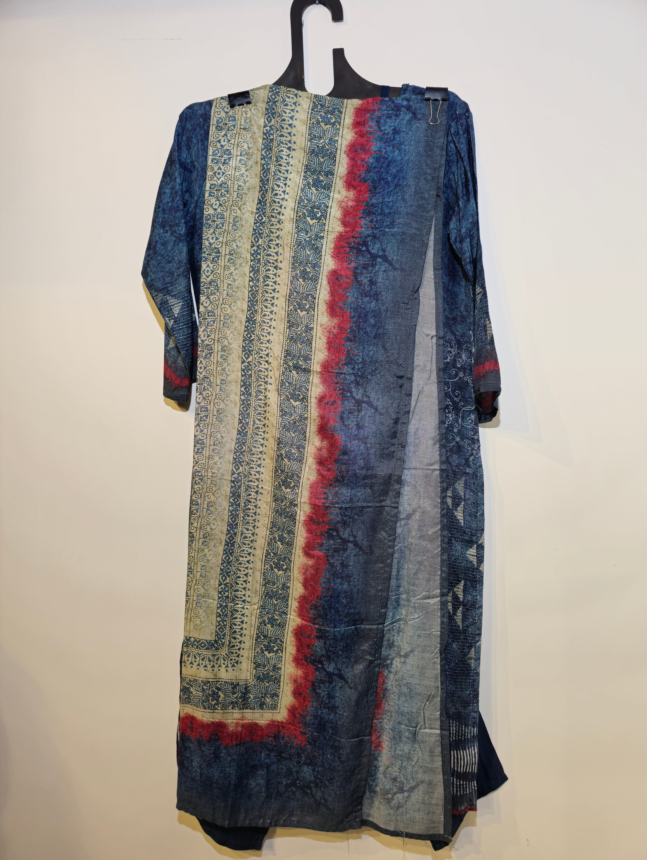 Image of Pure Muslin Straight Kurti Set - 3 Piece