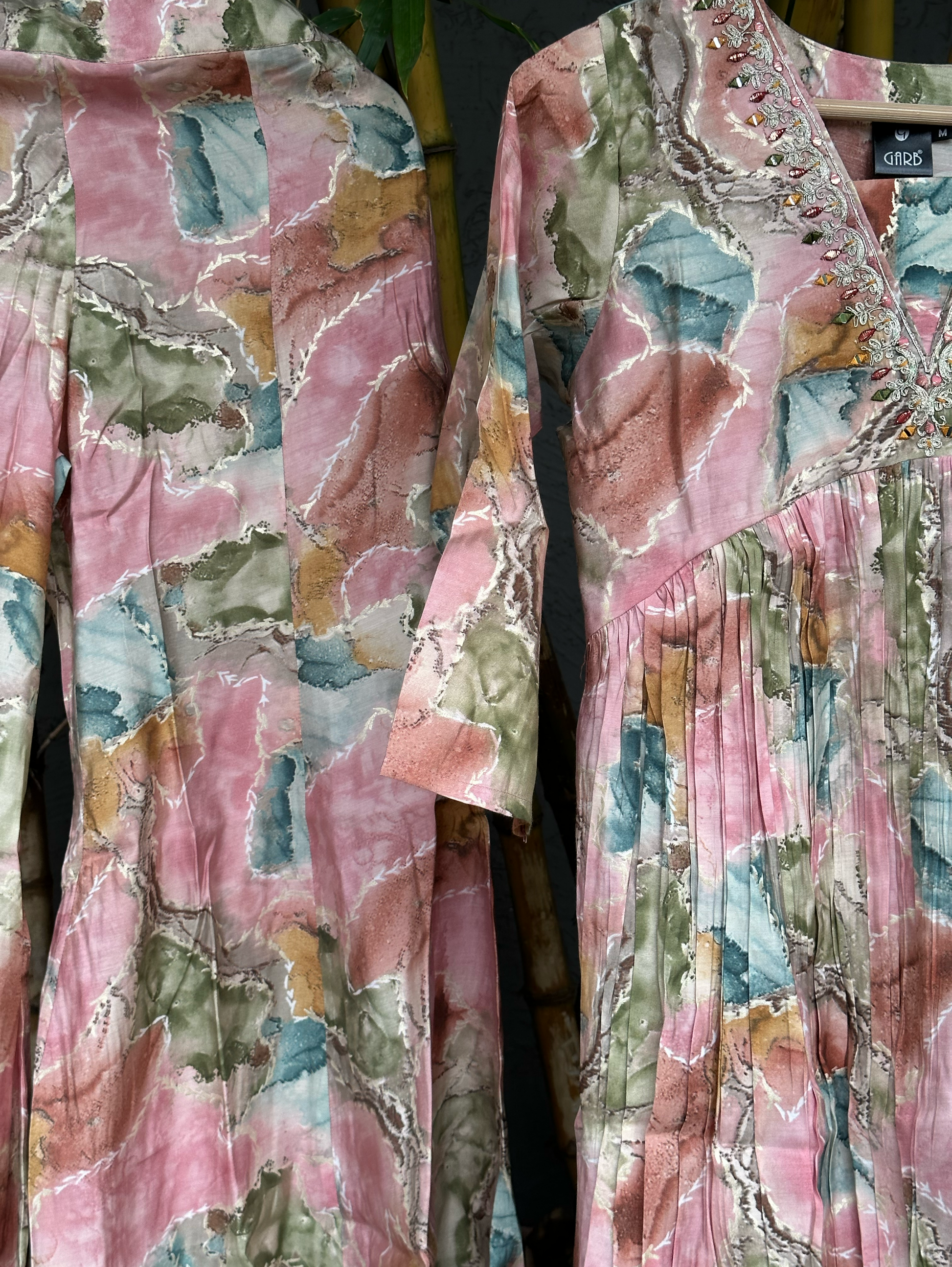 Bell Bottom Muslin Coords with Embroidery