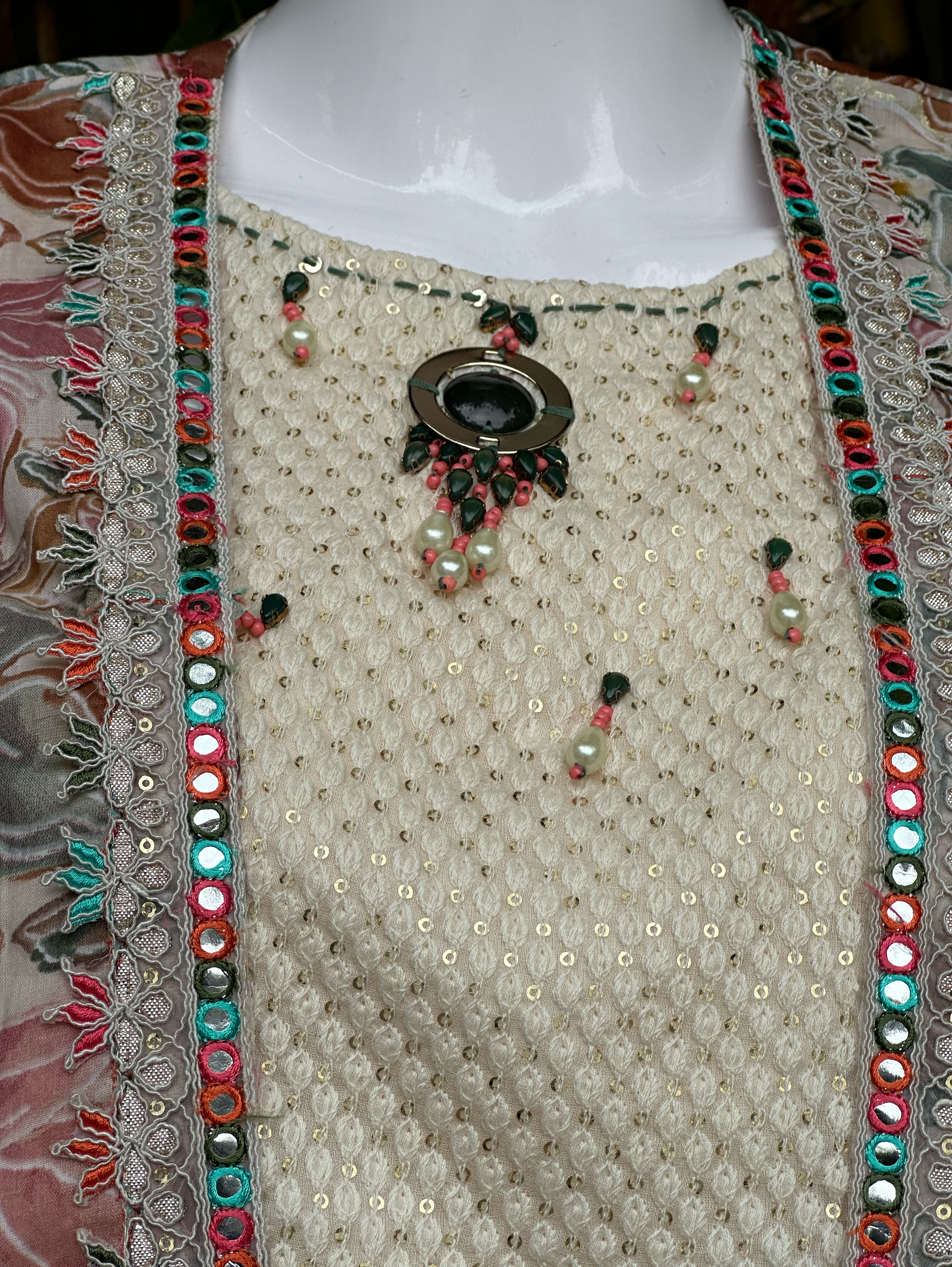 Designer Sharara Set with work - 3 Piece