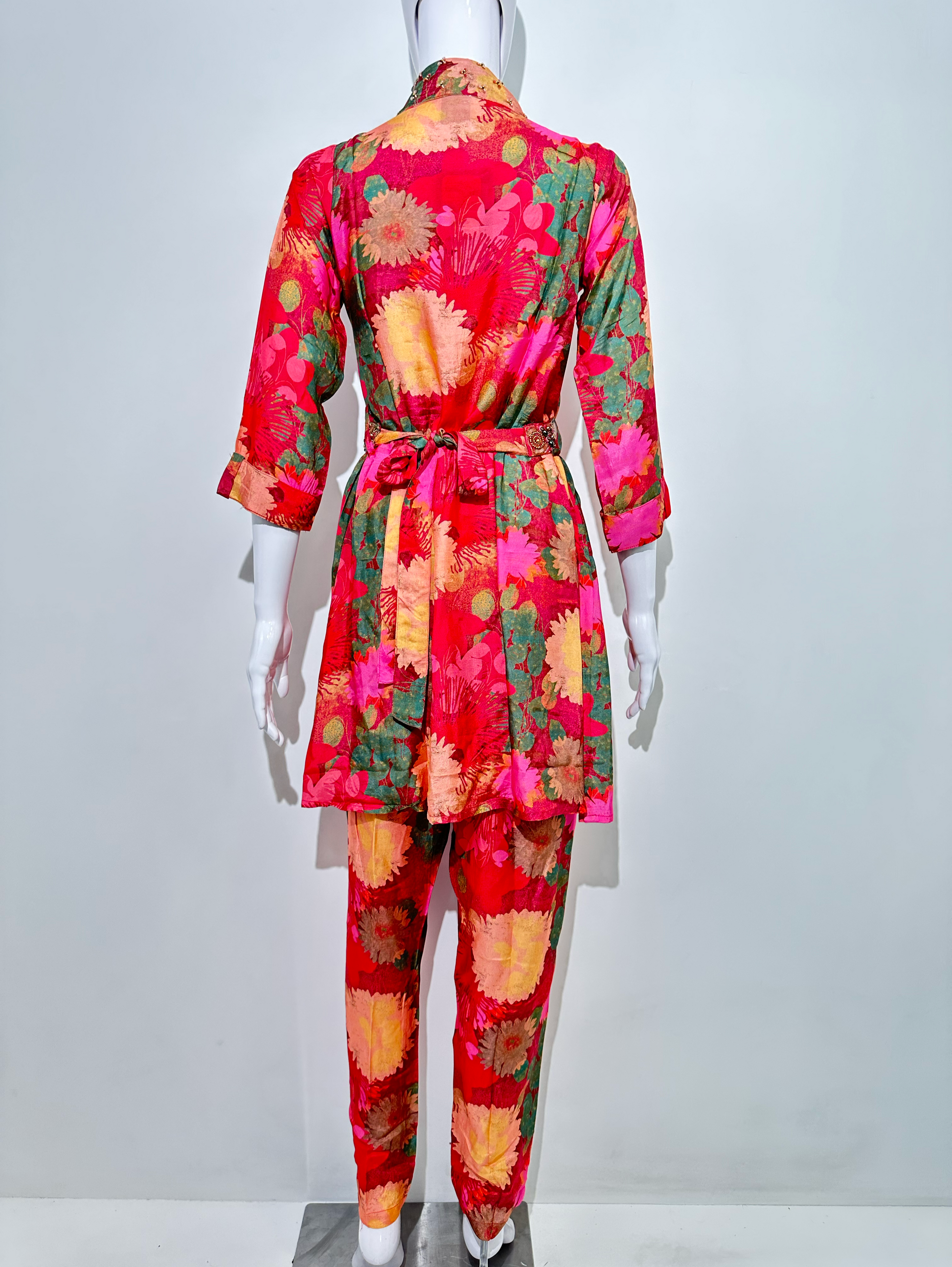 Muslin Hand work Coord Set - with Belt