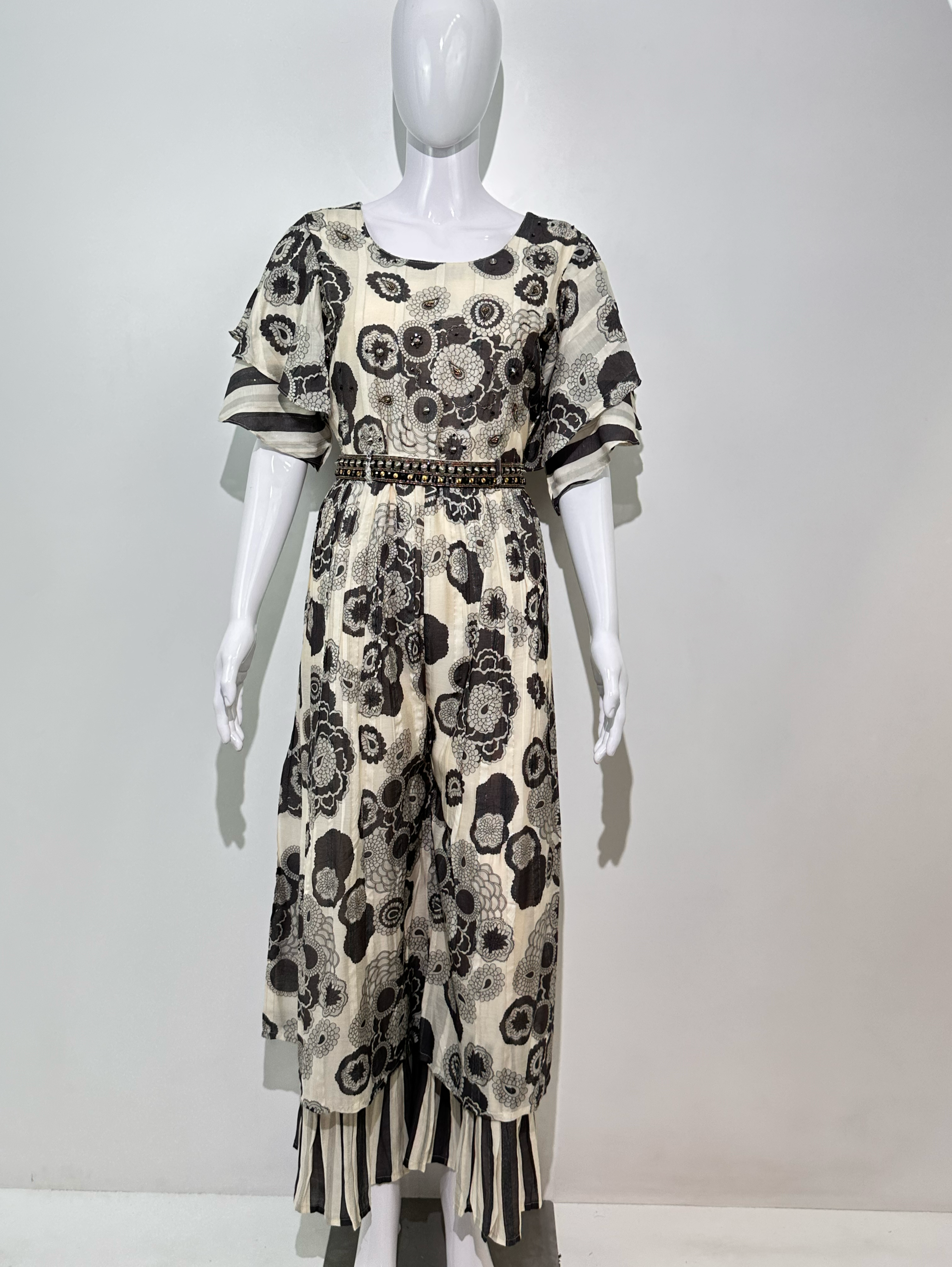 Image of Premium Muslin Jumpsuit with Sequence work