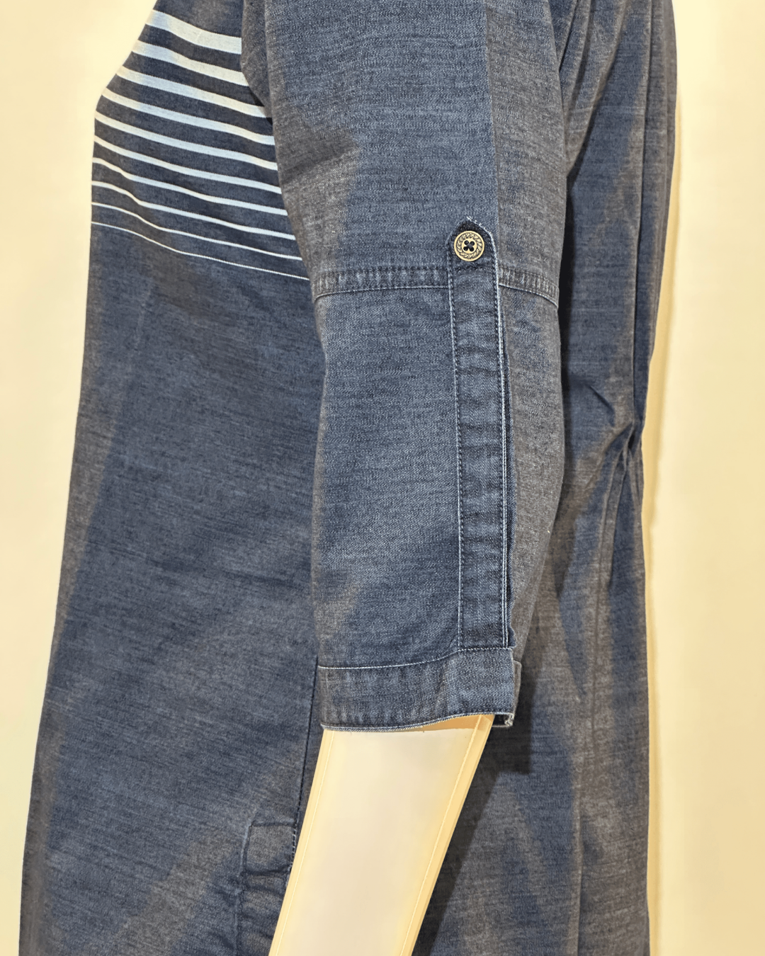 Image of Stripe Denim Tunics Top - 1 Piece