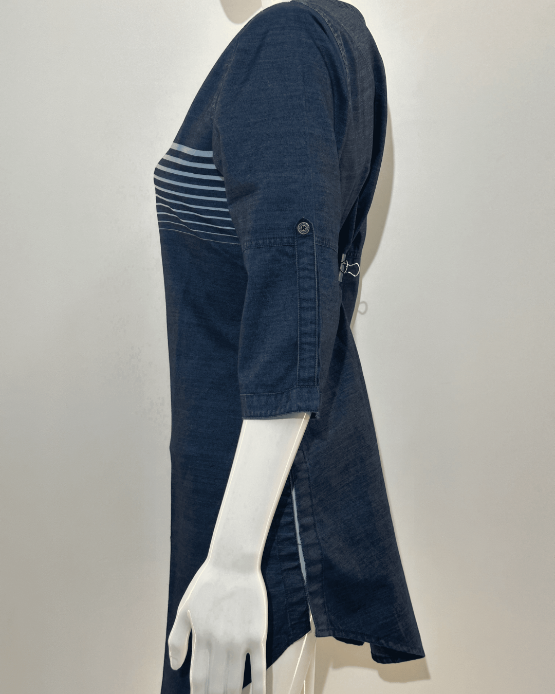 Image of Stripe Denim Tunics Top - 1 Piece