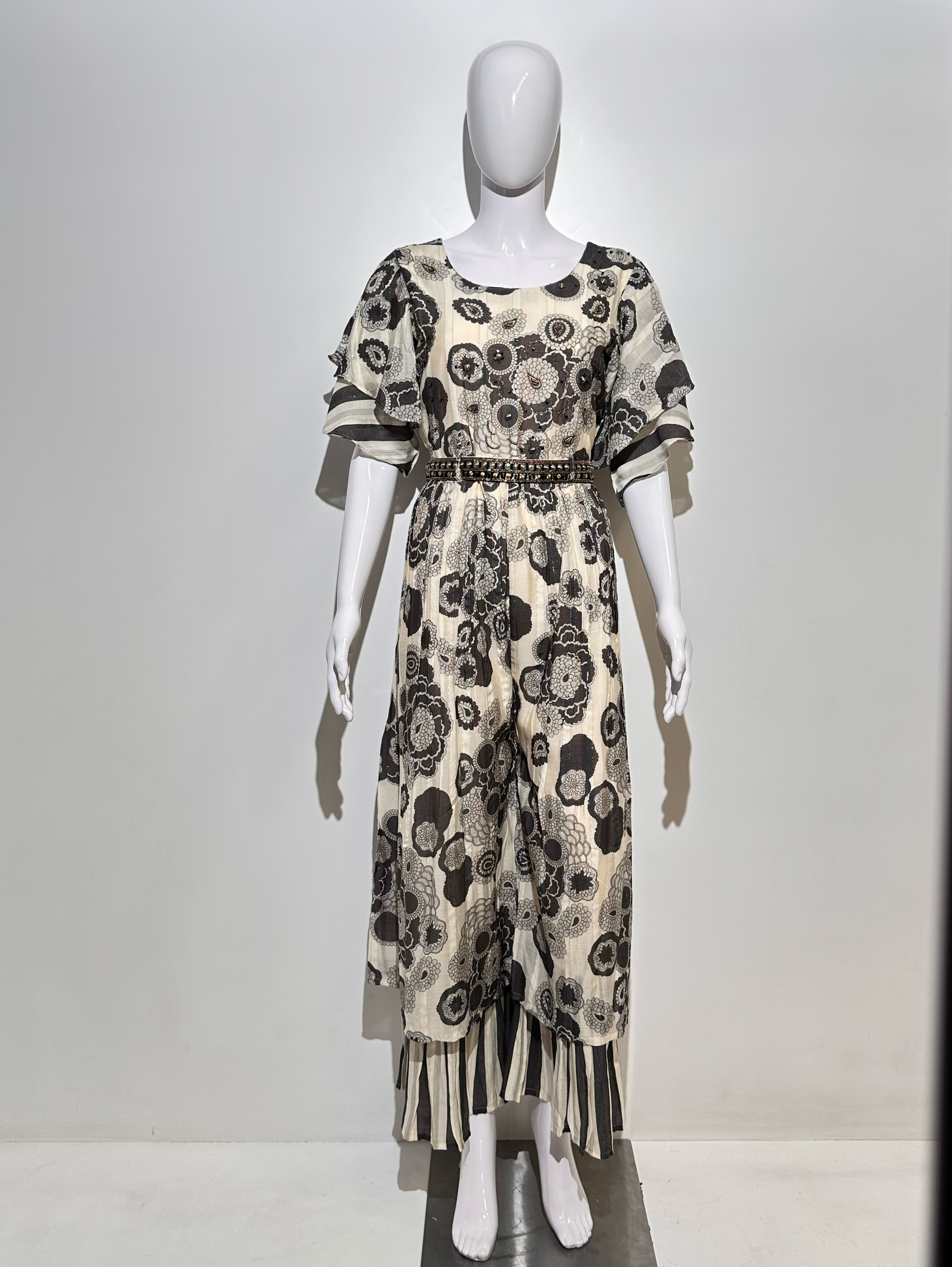 Image of Premium Muslin Jumpsuit with Sequence work