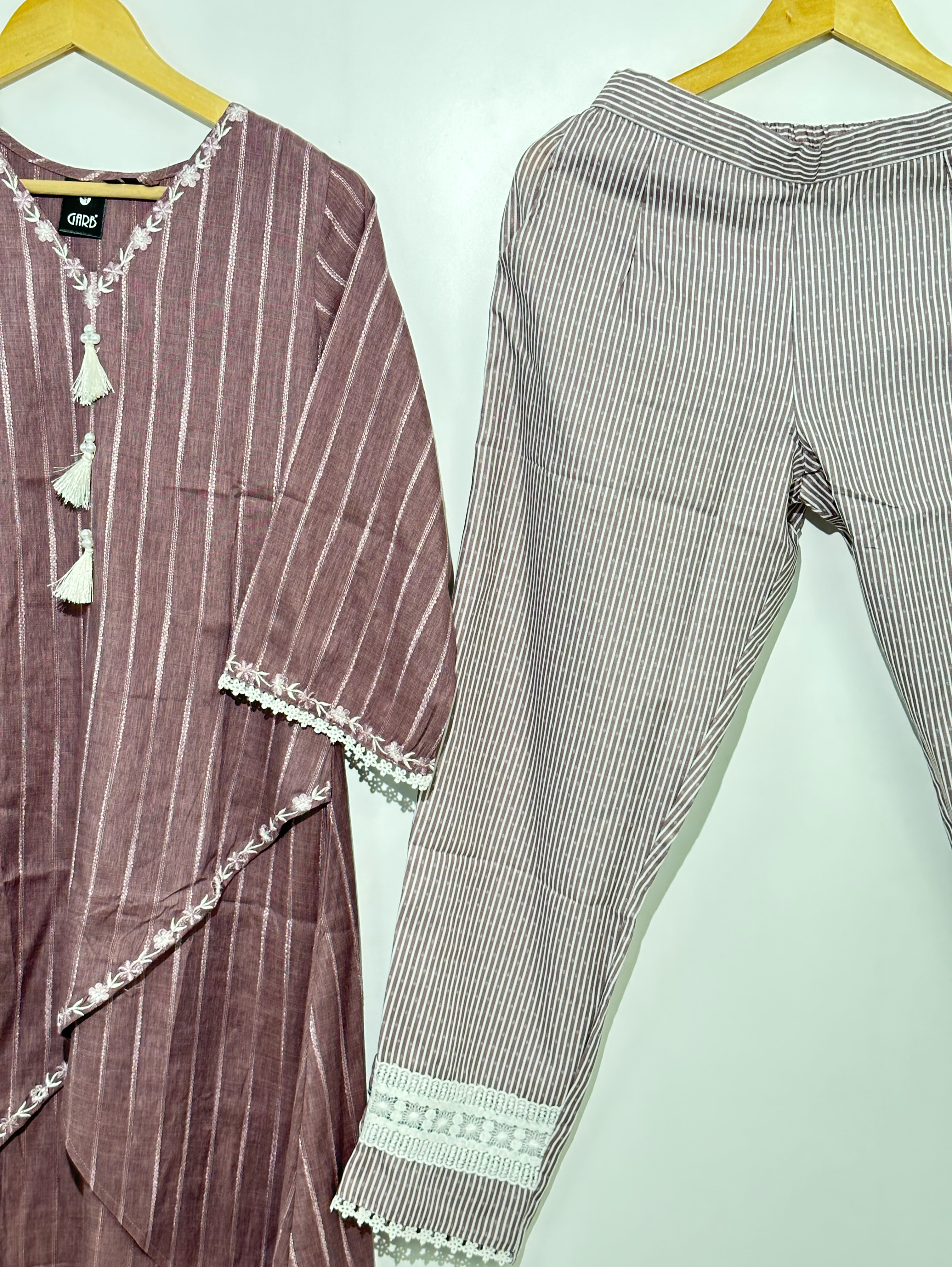 Image of Rayon V Neck Embroidery with Different cuts Coords