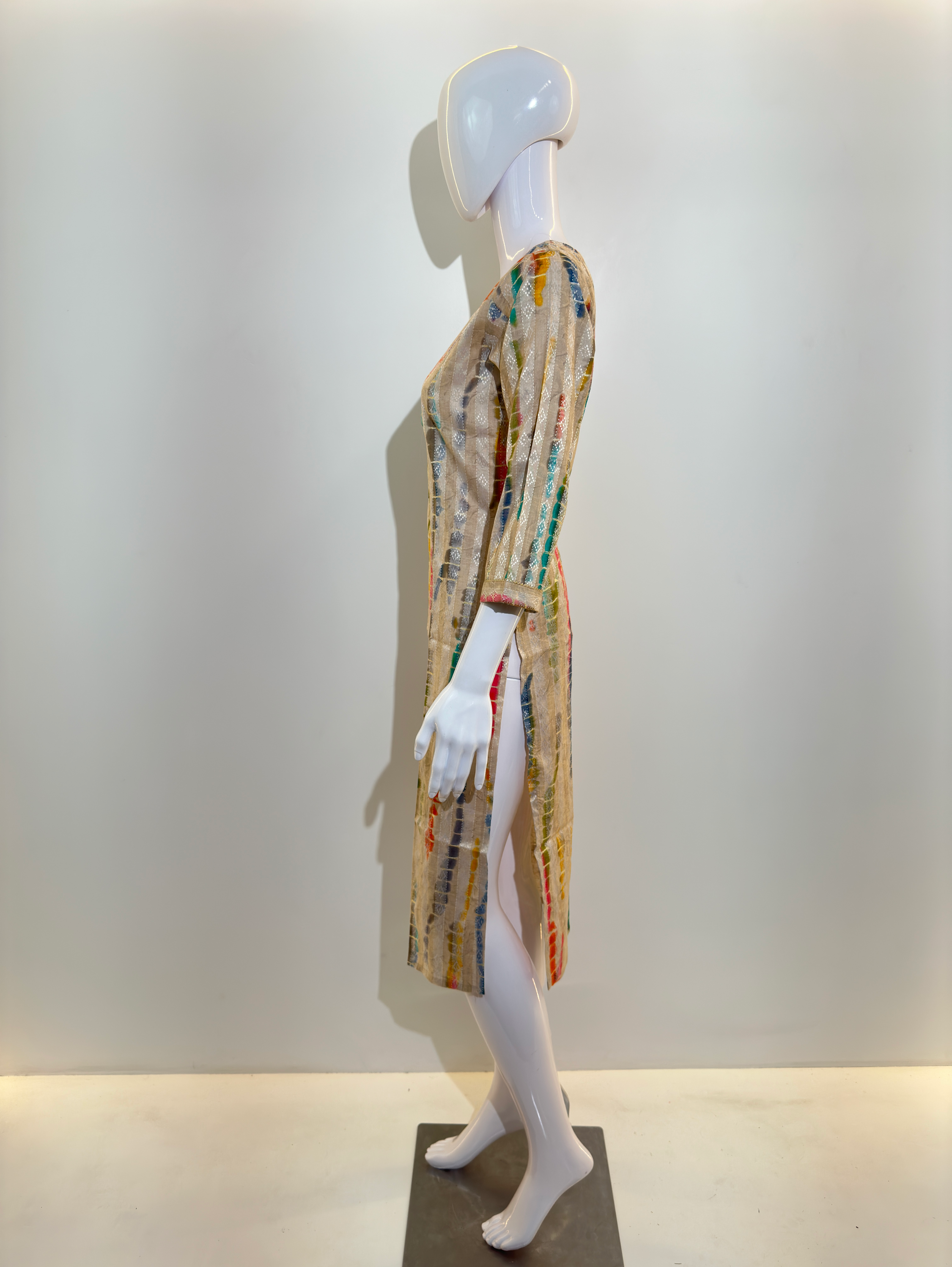 Image of Cotton with Center Mirror Hand work Kurti