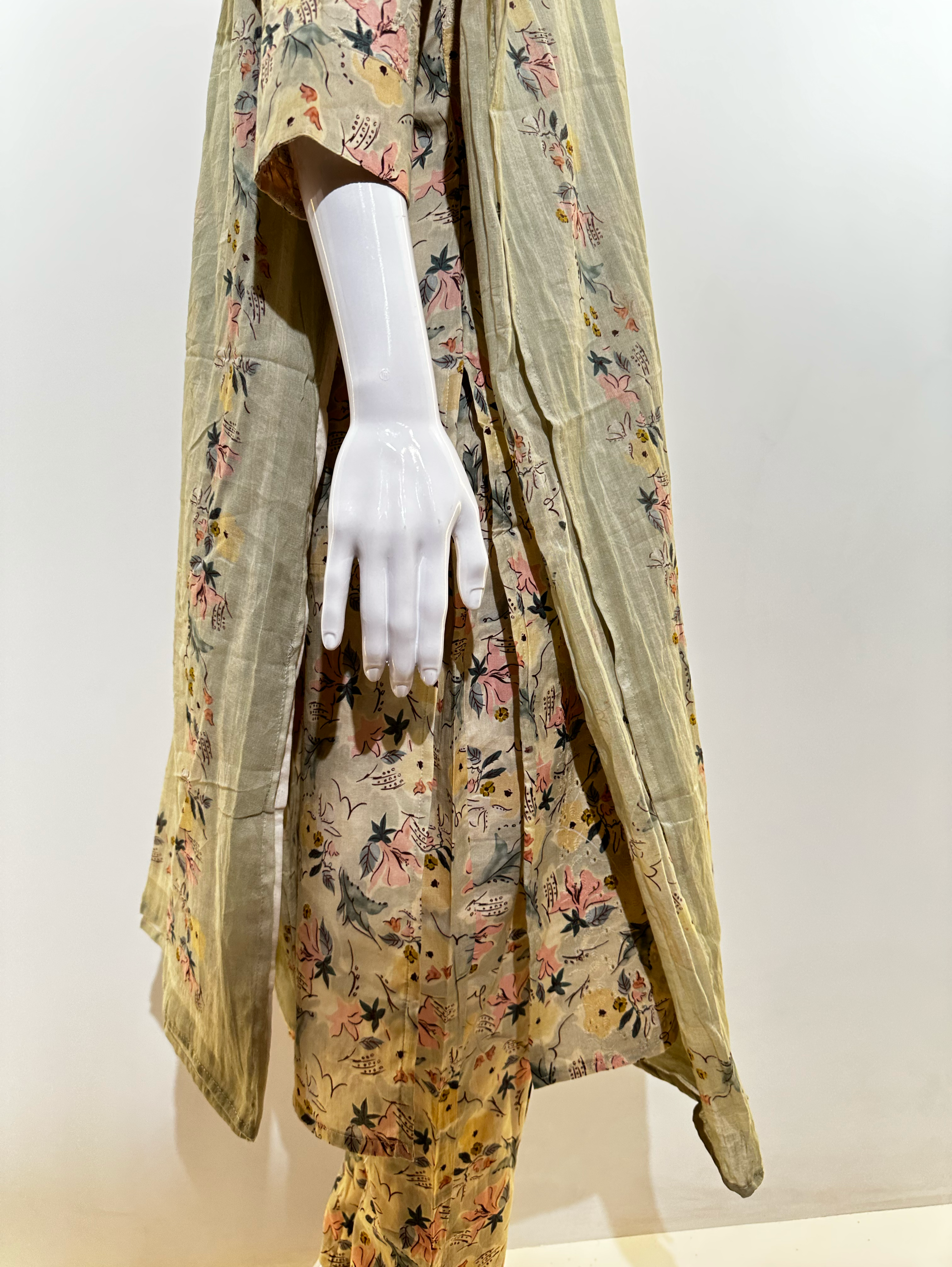Image of Lucknowi work Cotton Kurti Set -3 Piece