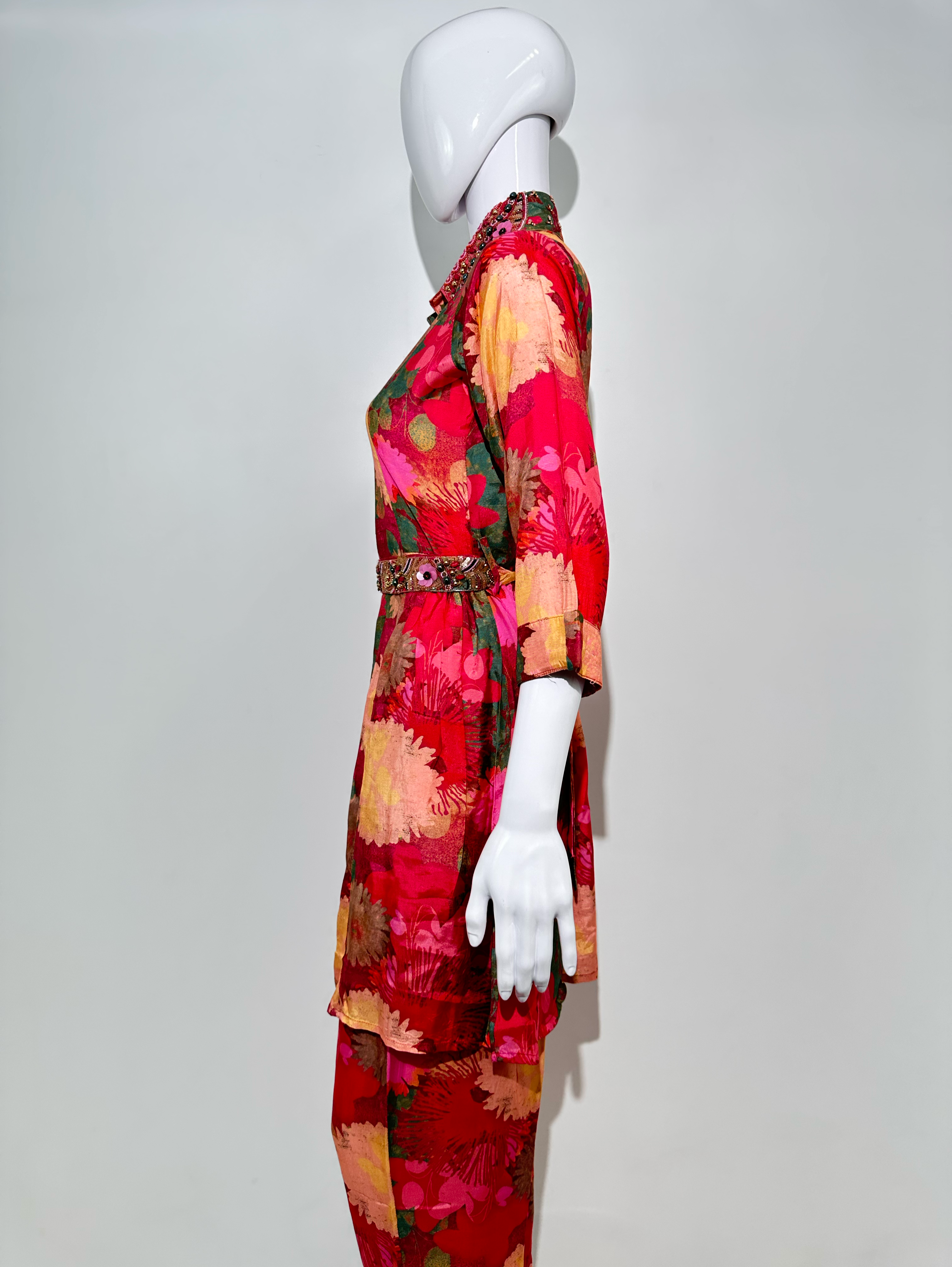 Image of Muslin Hand work Coord Set - with Belt