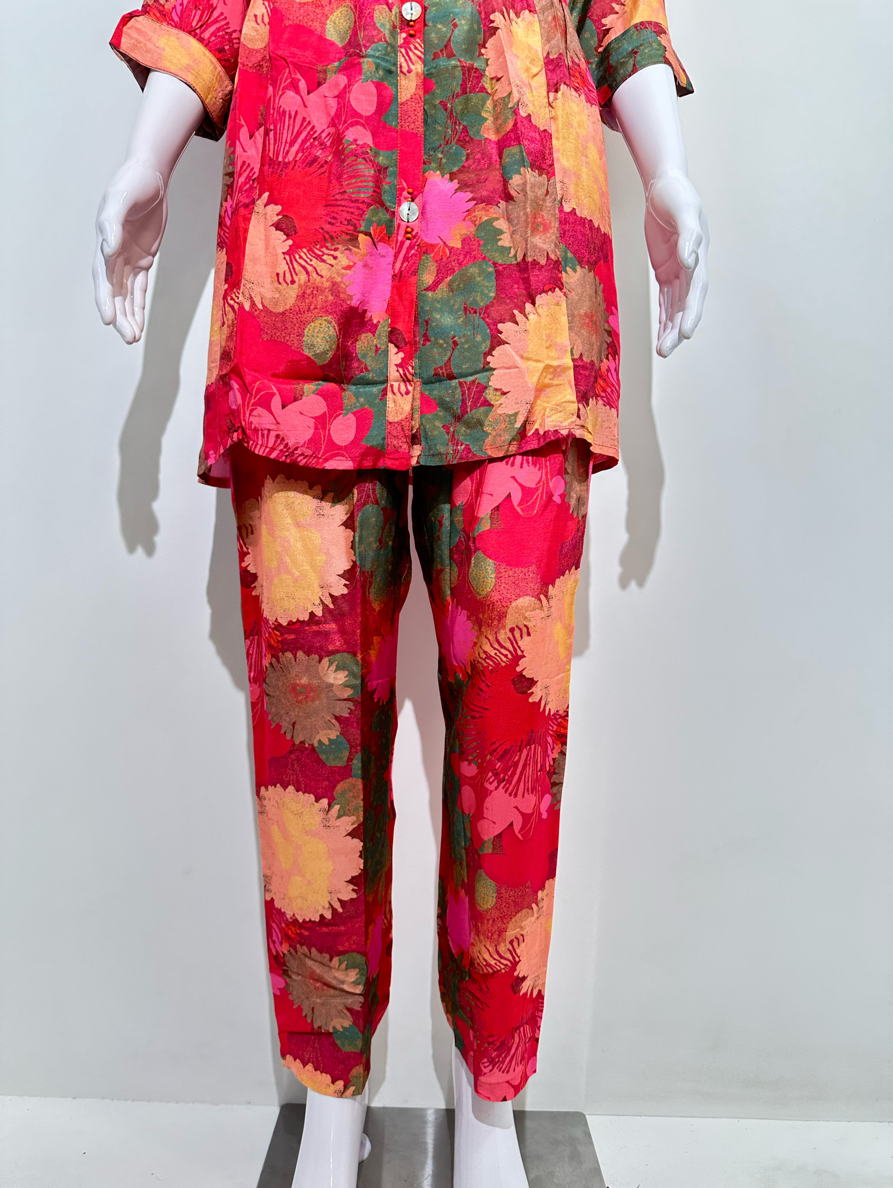 Image of Muslin Hand work Coord Set - with Belt
