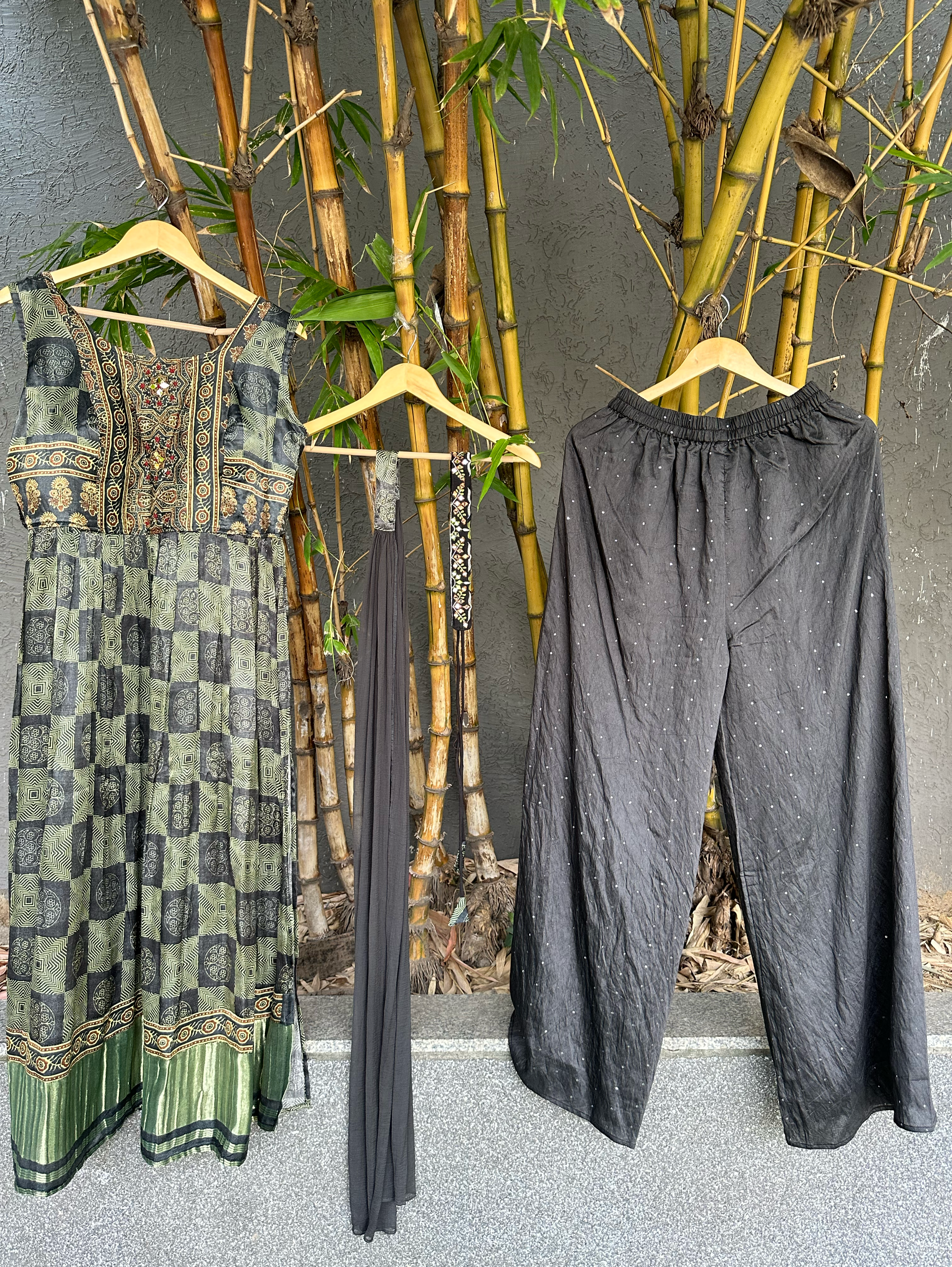 Image of Naira Style 3 Piece Palazzo Set - Premium Work