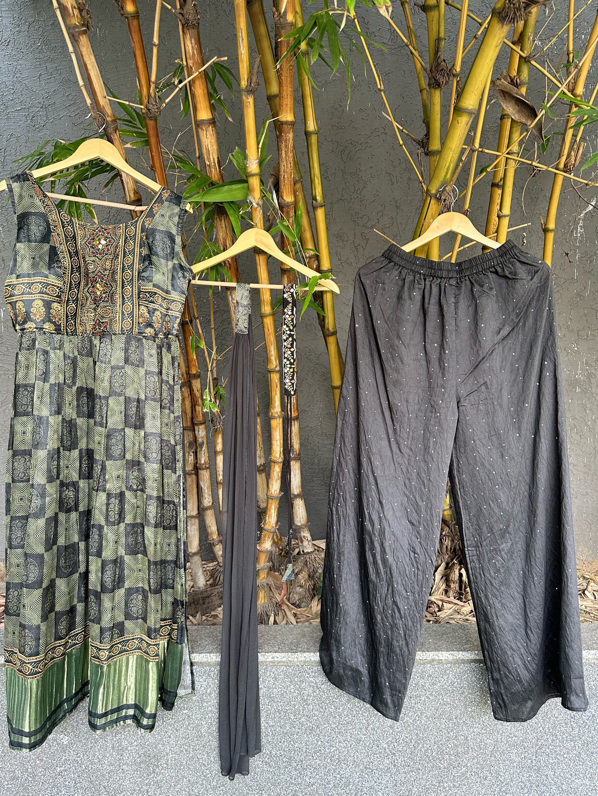 Naira Style 3 Piece Palazzo Set - Premium Work