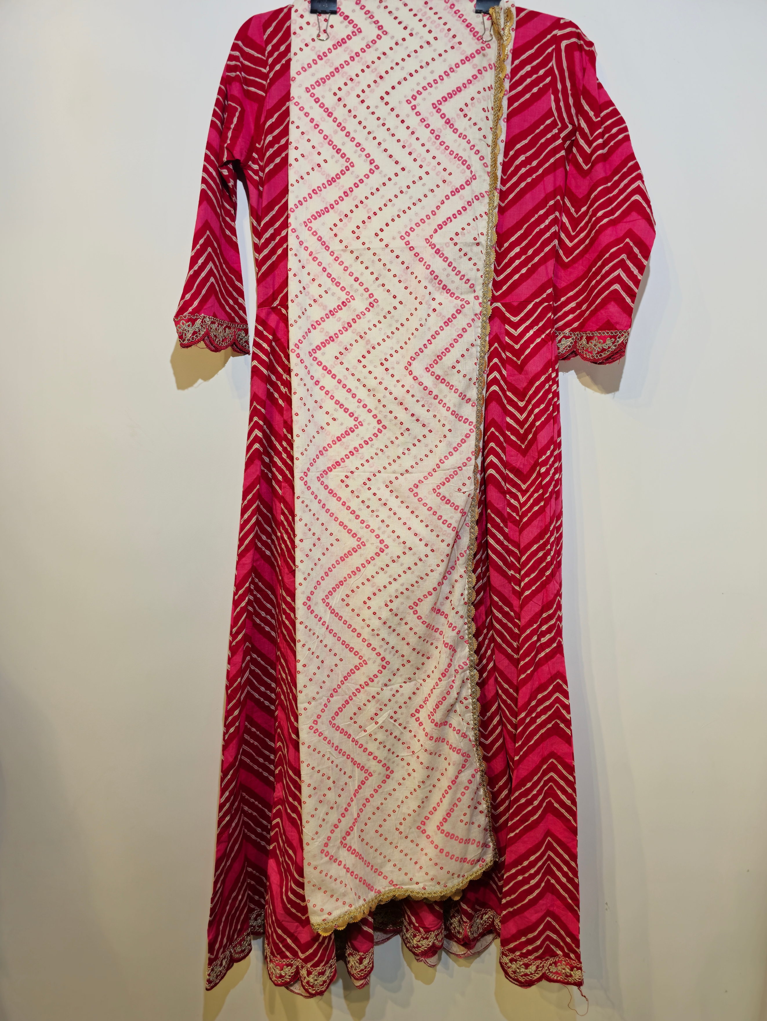 Image of Pure Cotton Kurti Set - 3 Piece