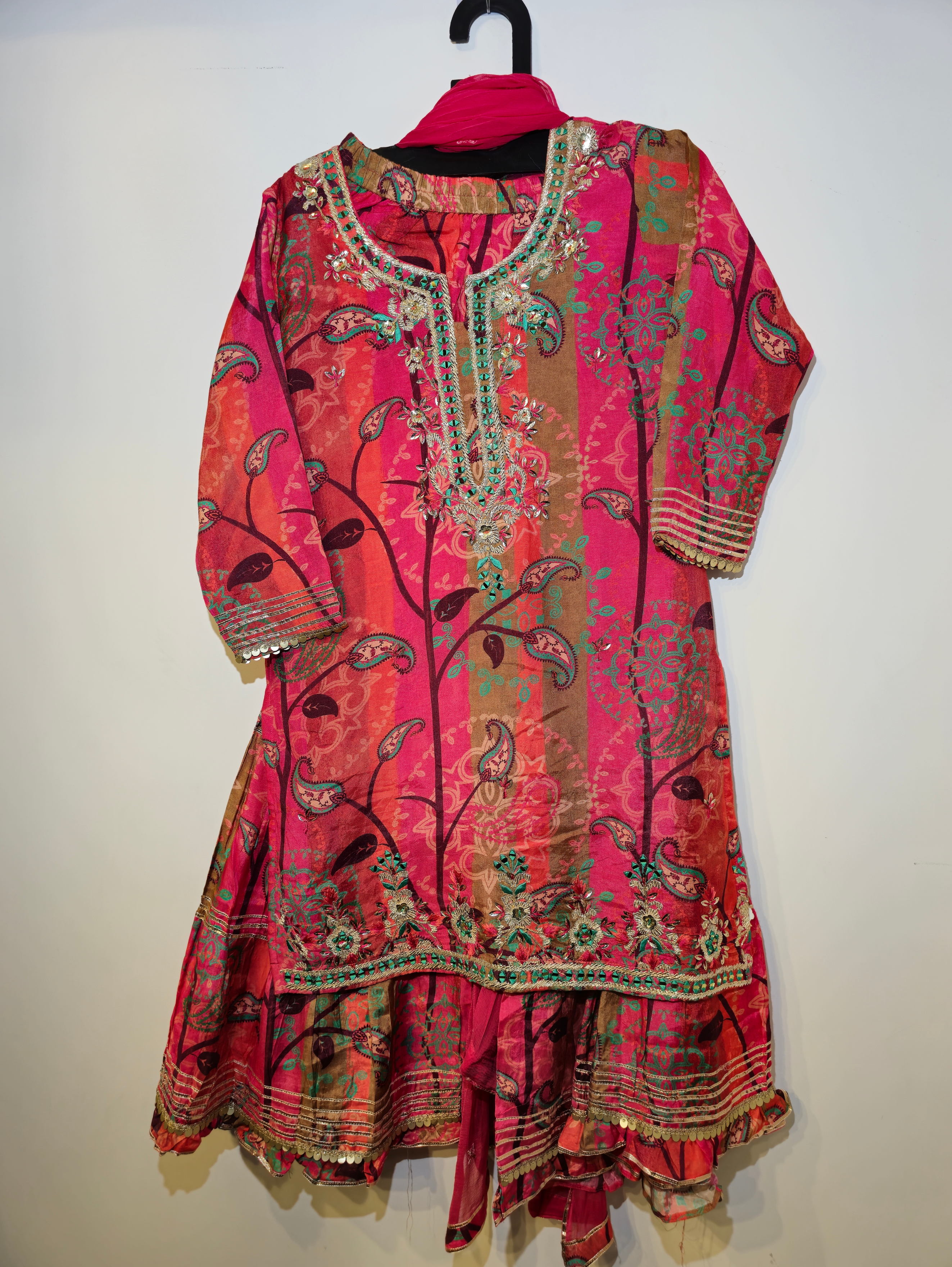 Pure Muslin Kurti Set - 3 Piece