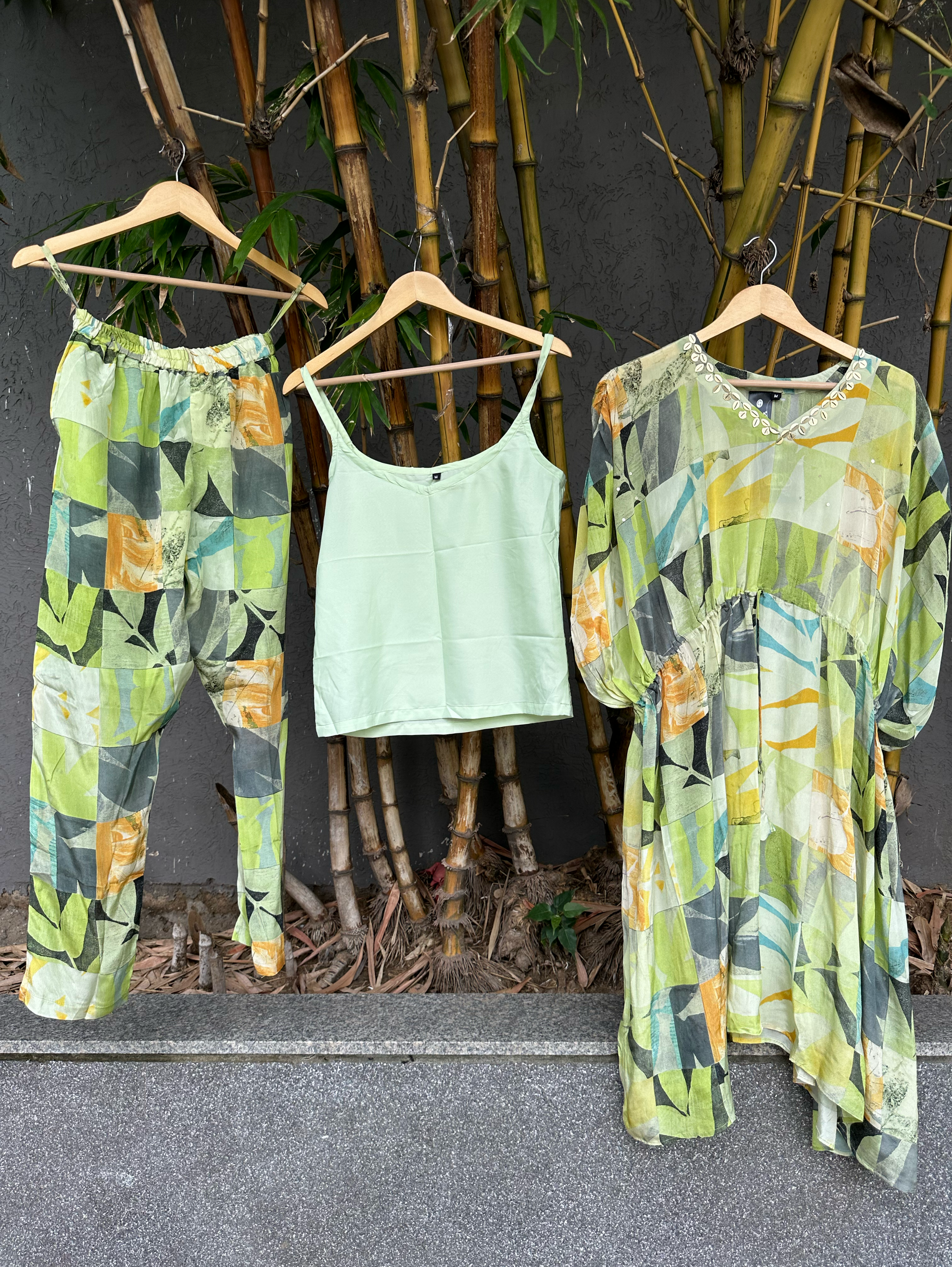 Kaftan Style Coords with Work - 3 Piece