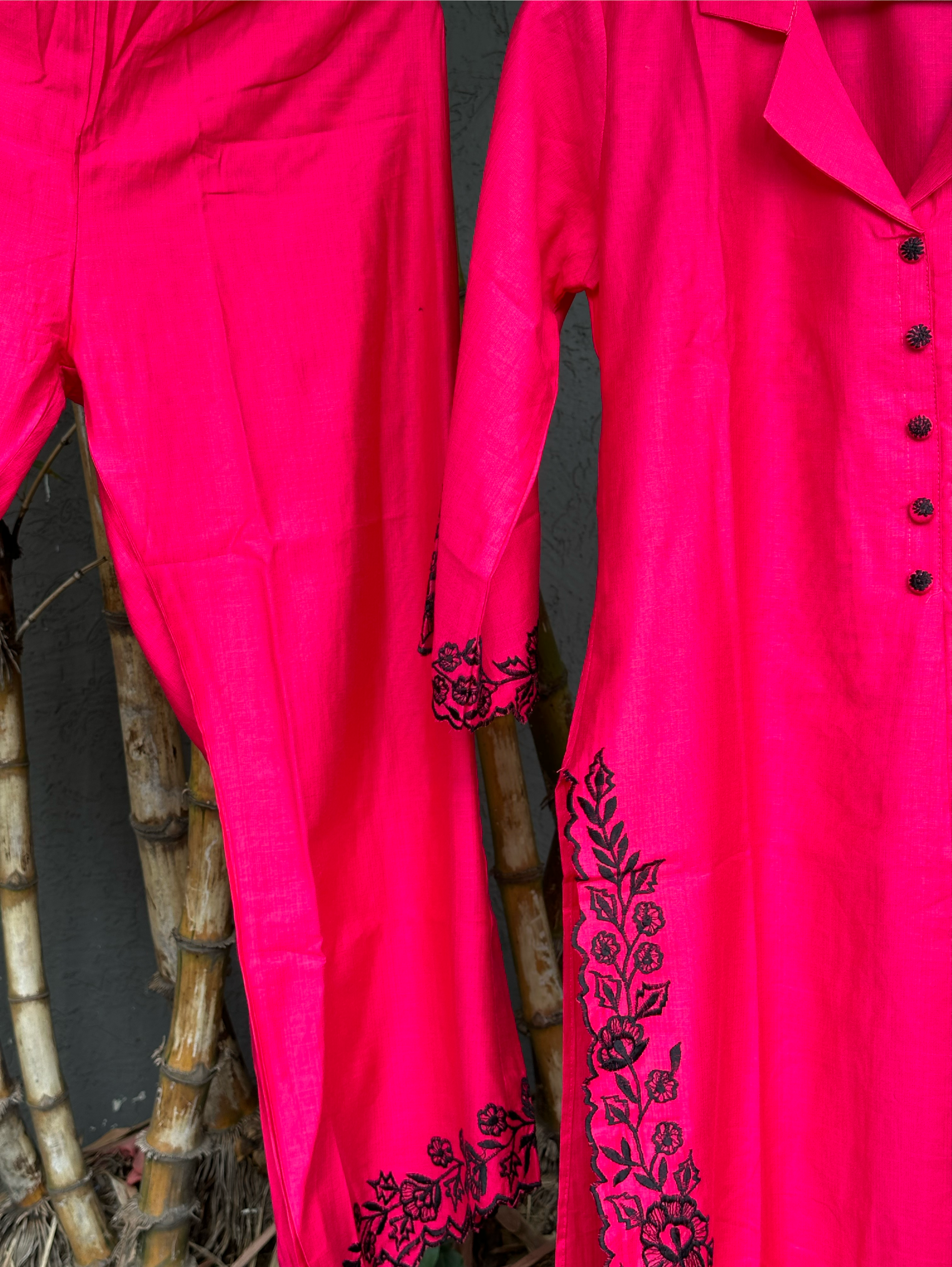Image of Rayon Embroidery Coords - Palazzo Pant