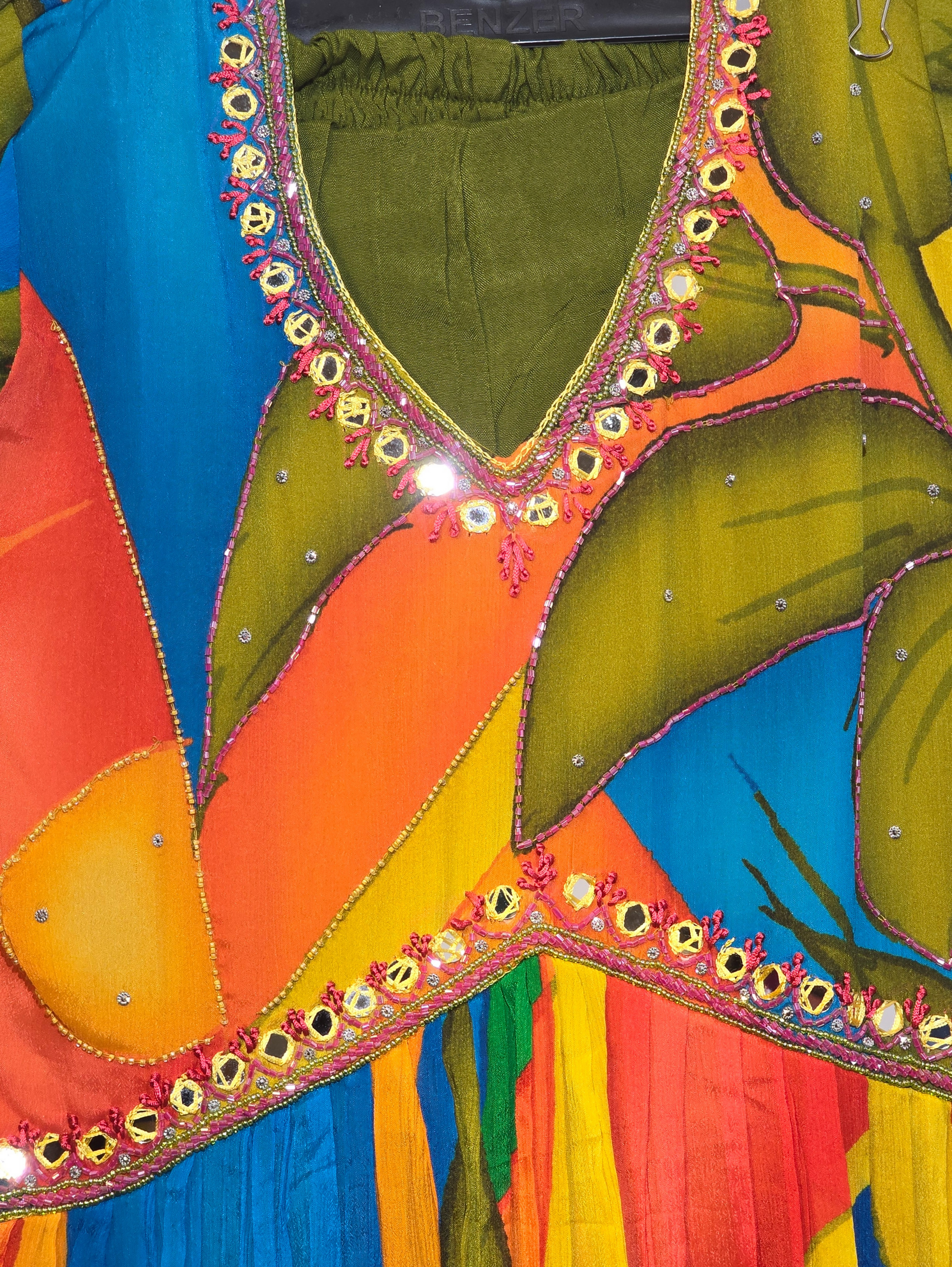 Pure Chinnon Kurti Set - 3 Piece