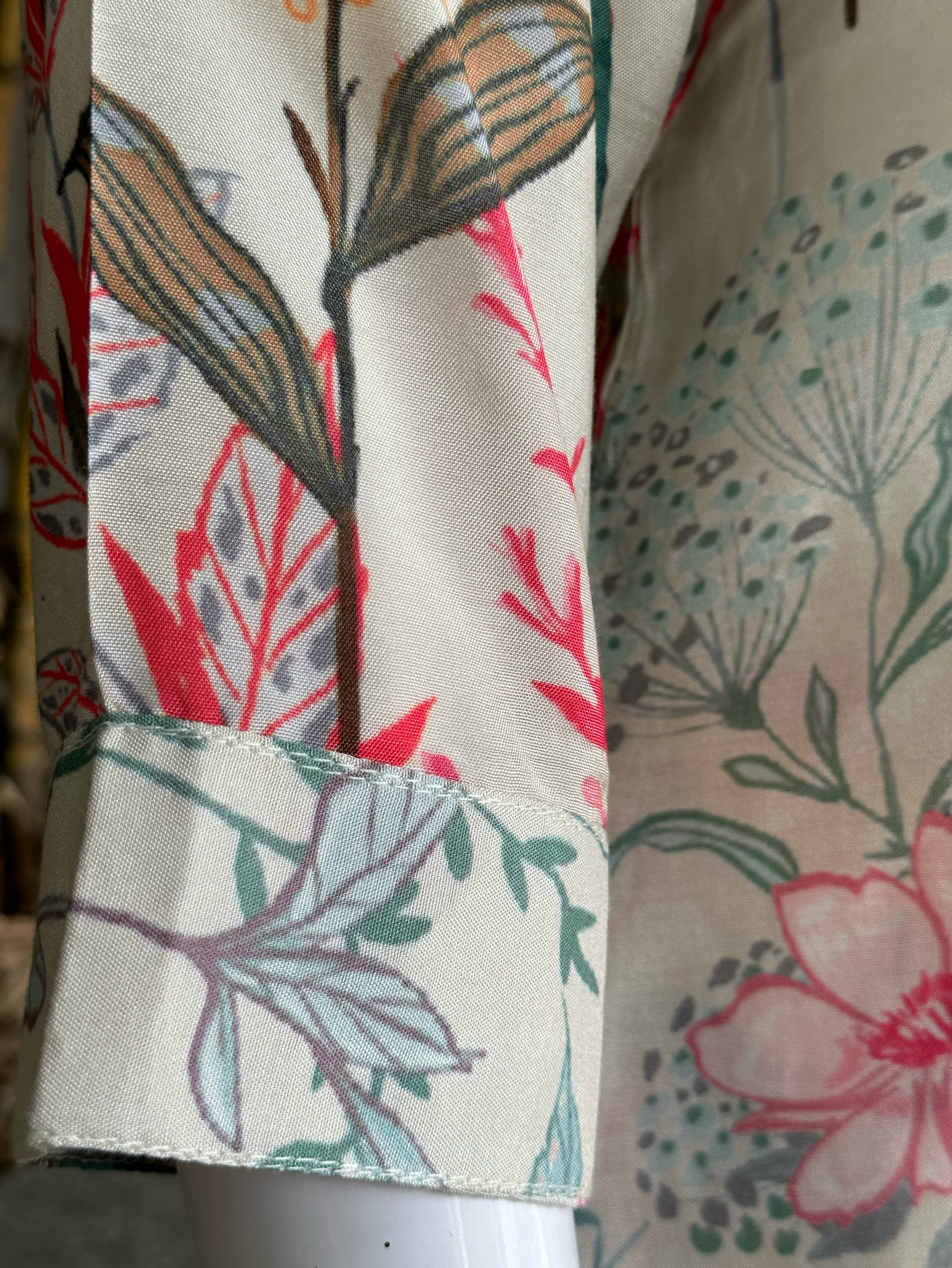 Muslin Flower Print Coord Set with Hand work