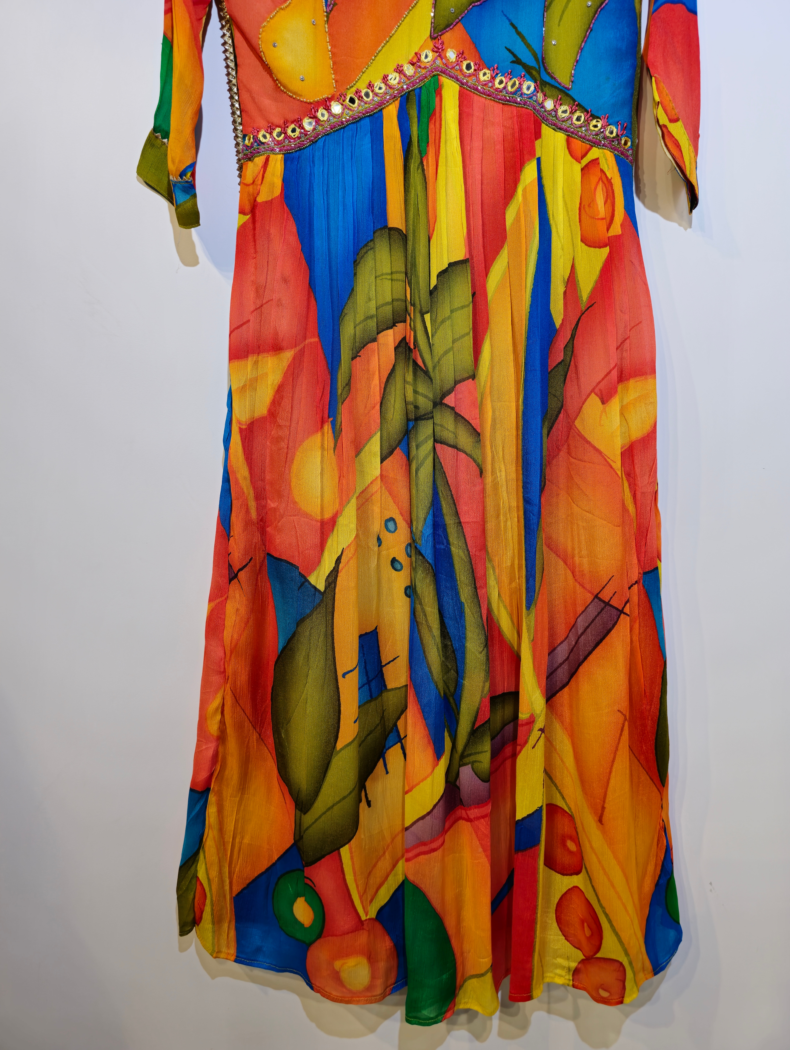 Image of Pure Chinnon Kurti Set - 3 Piece