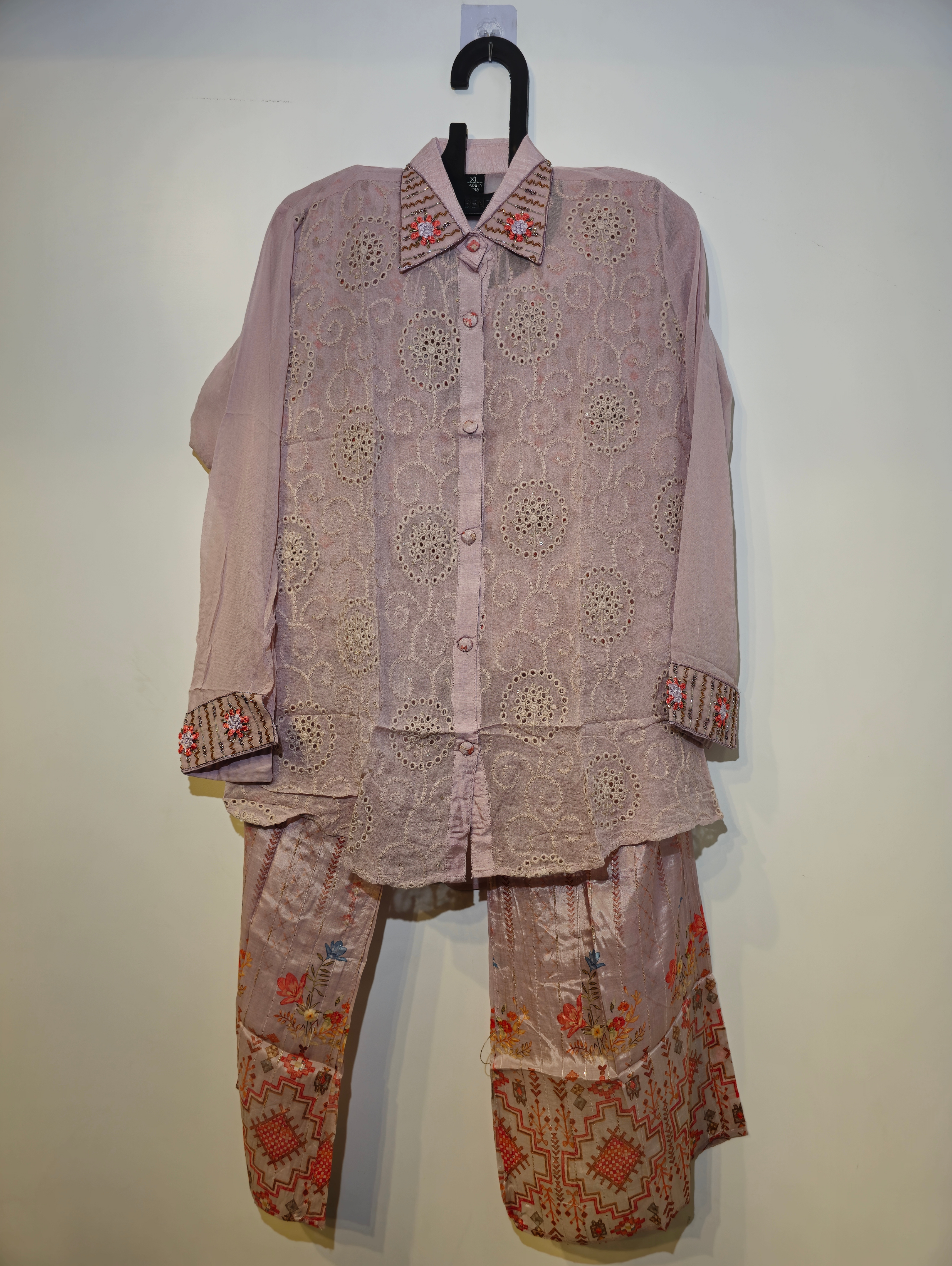 Designer Georgette & Muslin Coord Set