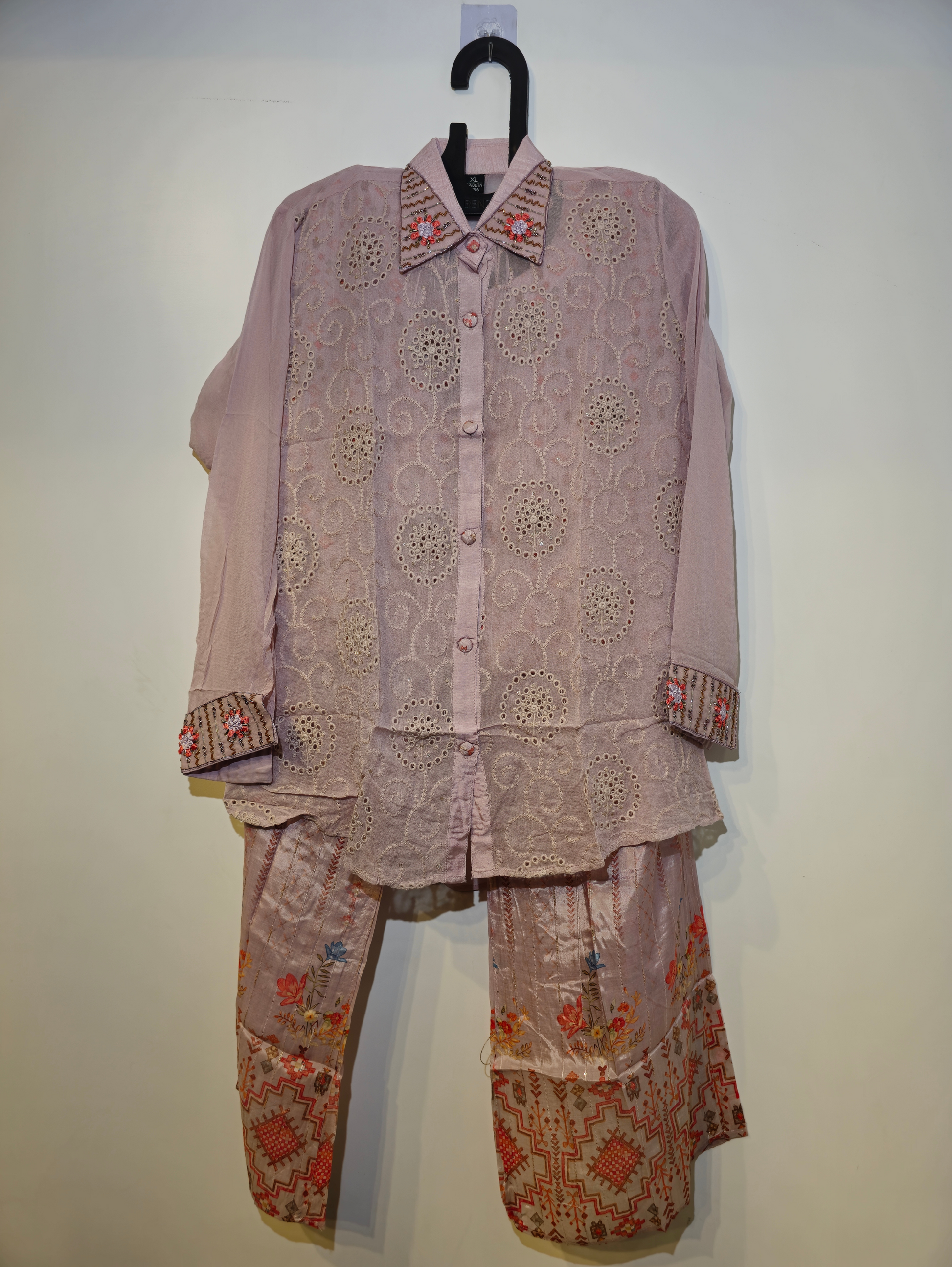 Designer Georgette & Muslin Coord Set